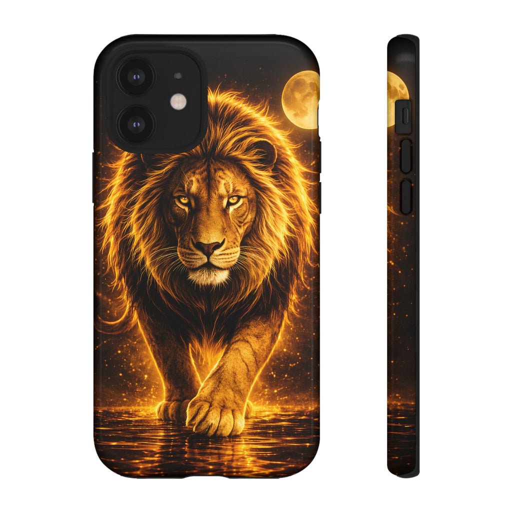 Golden Lion Phone Case Luxury Wild Cat Design
