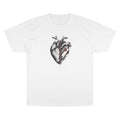 Half Human Half Machine Heart T Shirt Cyberpunk Mechanical Heart Graphic Tee Futuristic Anatomy Shirt Unisex Streetwear Sci Fi Apparel