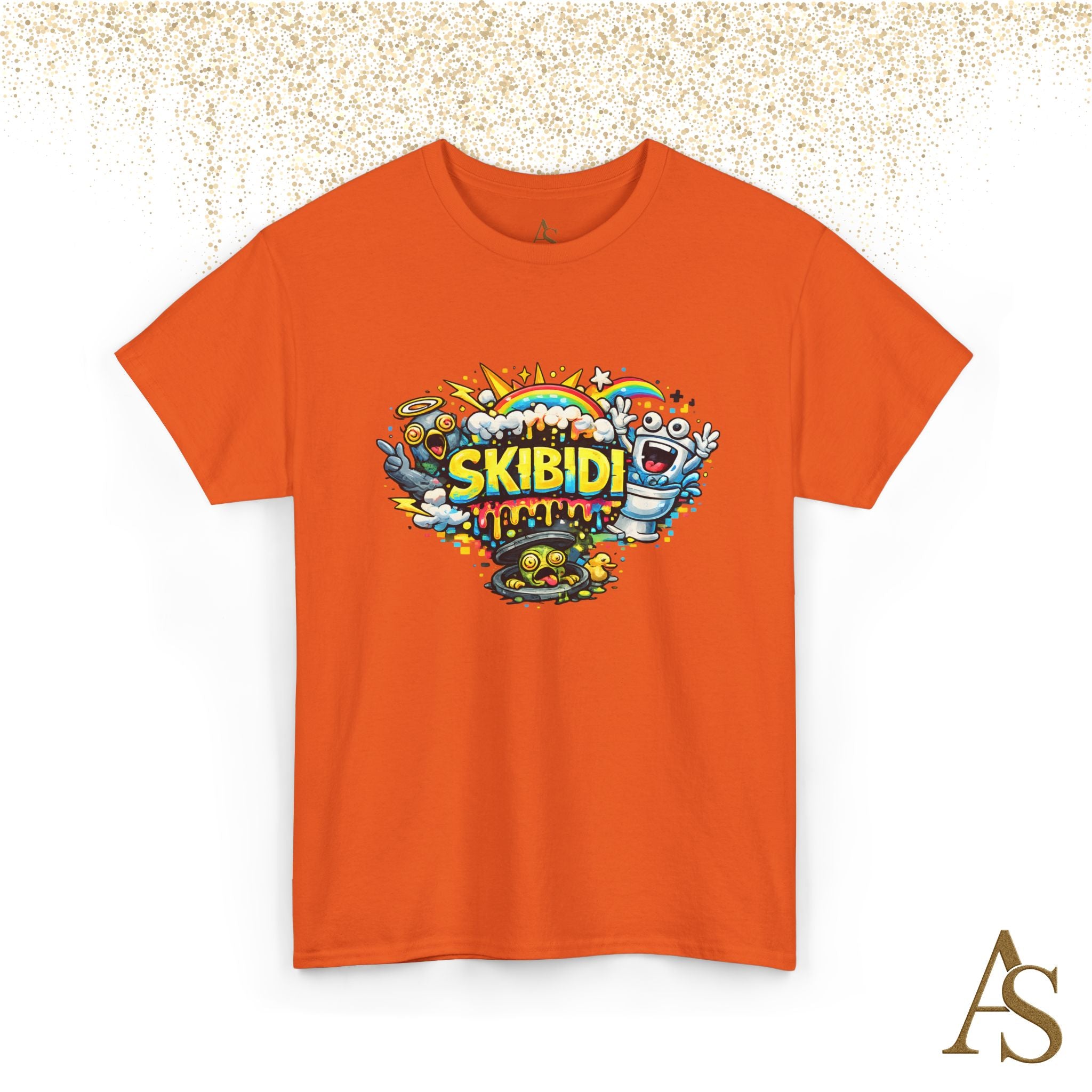 Skibidi Meme Graphic T Shirt Funny Viral Cartoon Streetwear Tee Unisex