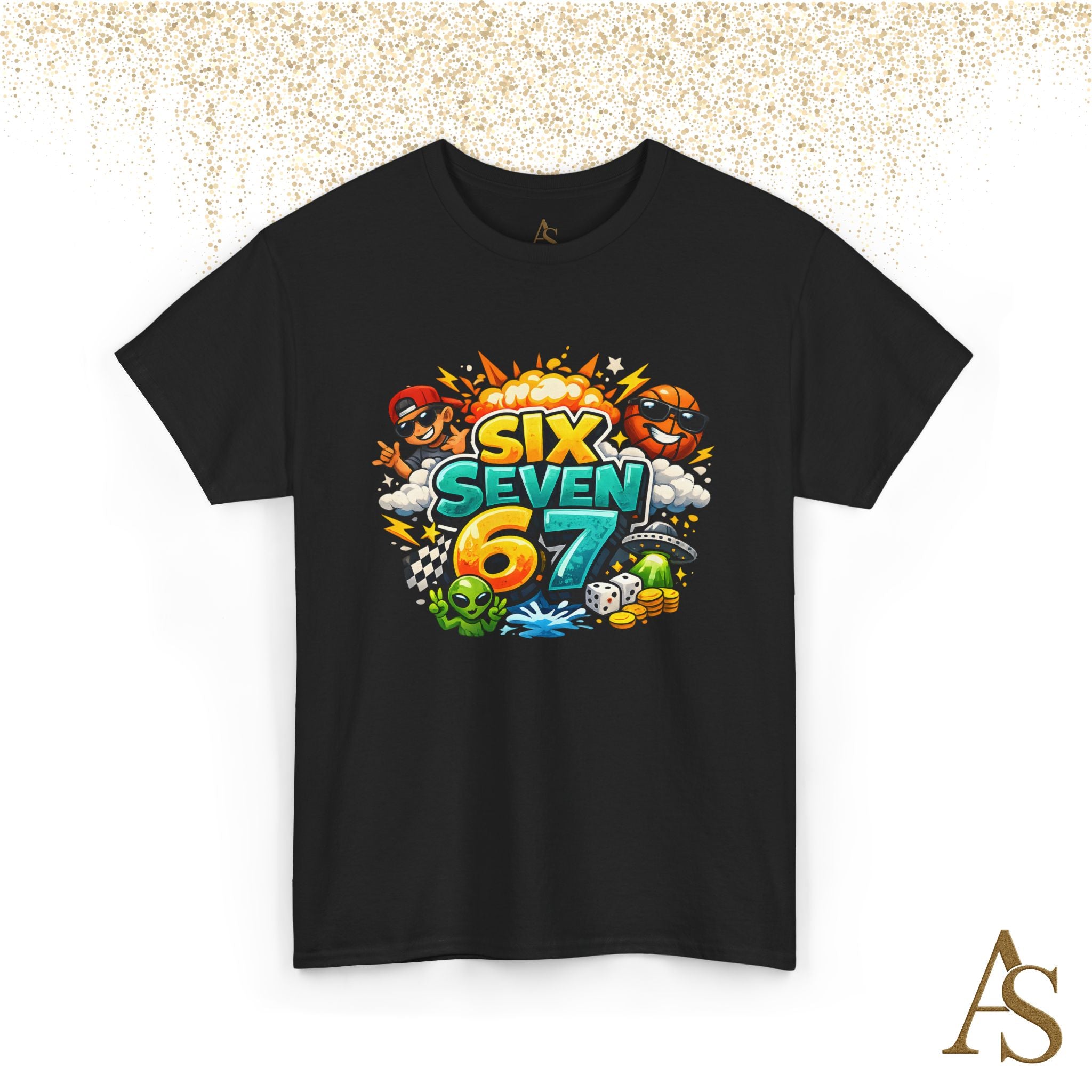 Six Seven 67 Graphic T Shirt Viral Meme Gaming Streetwear Funny Gen Z Shirt Unisex