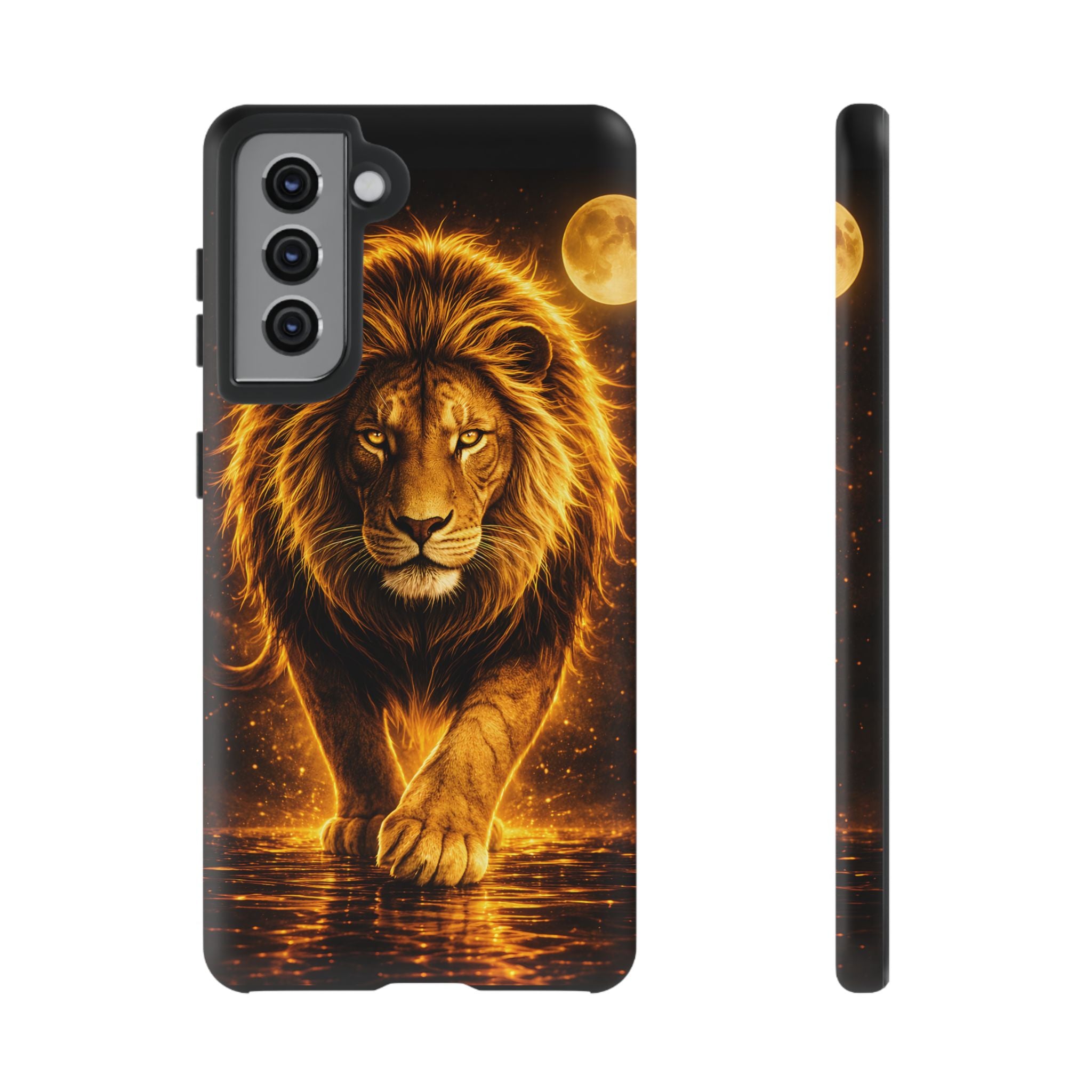 Golden Lion Phone Case Luxury Wild Cat Design