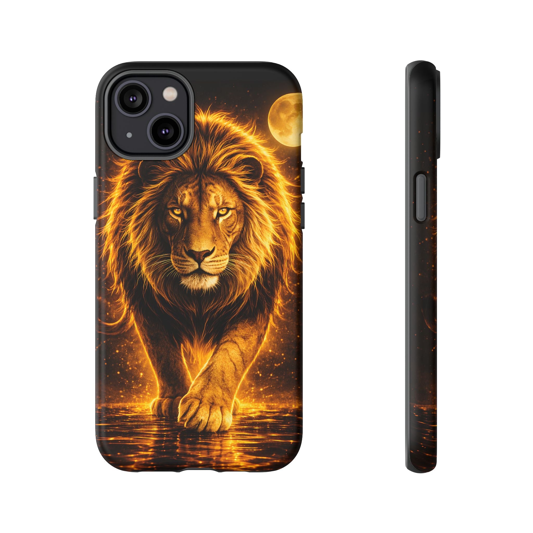 Golden Lion Phone Case Luxury Wild Cat Design