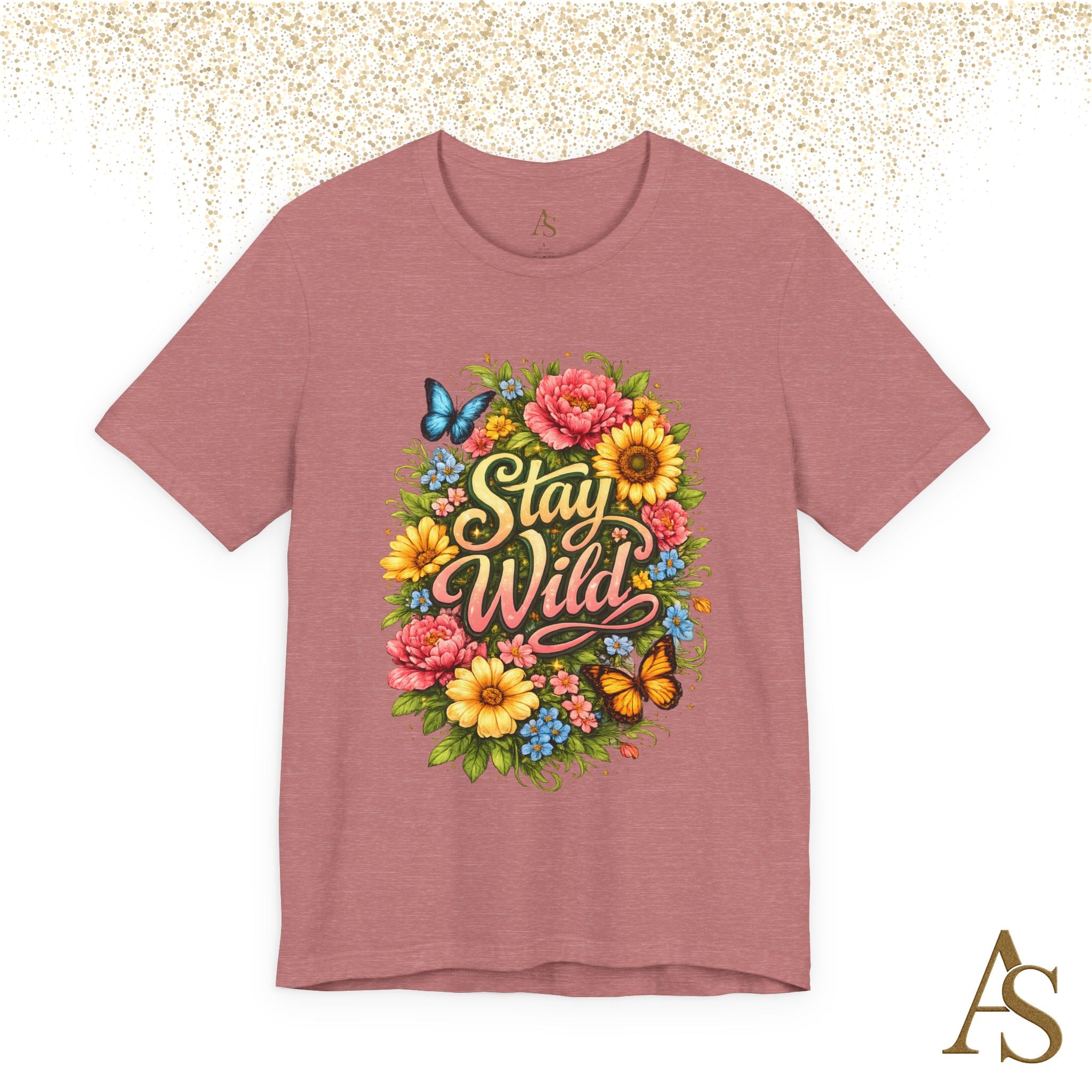 Stay Wild Floral T-Shirt – Boho Flower Graphic Tee