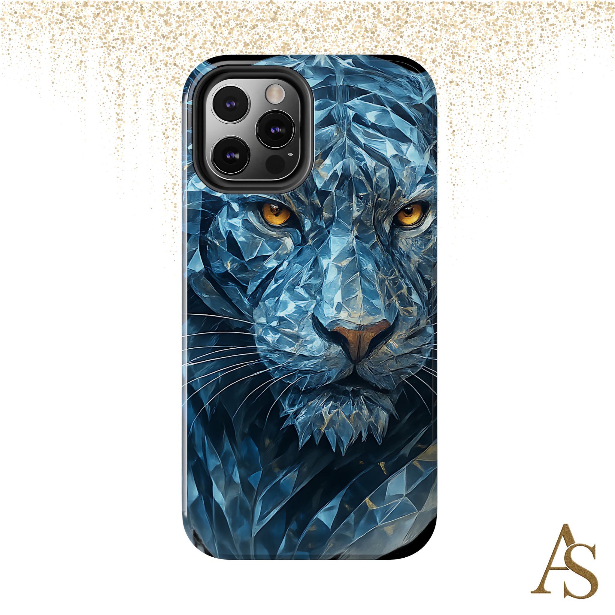 Blue Panther Phone Case Tough Wild Cat Design