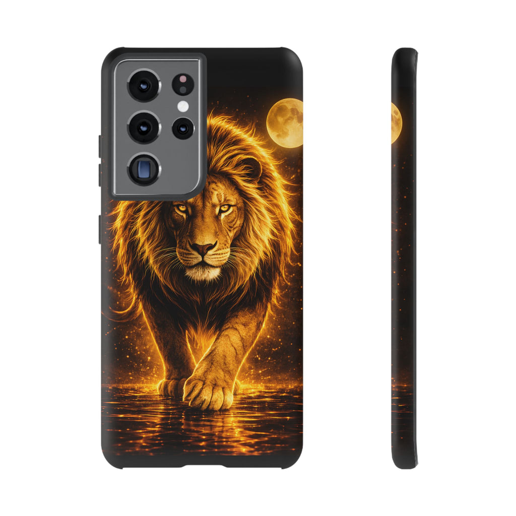 Golden Lion Phone Case Luxury Wild Cat Design