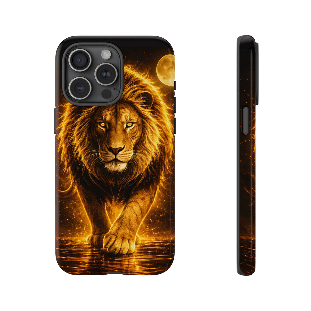 Golden Lion Phone Case Luxury Wild Cat Design