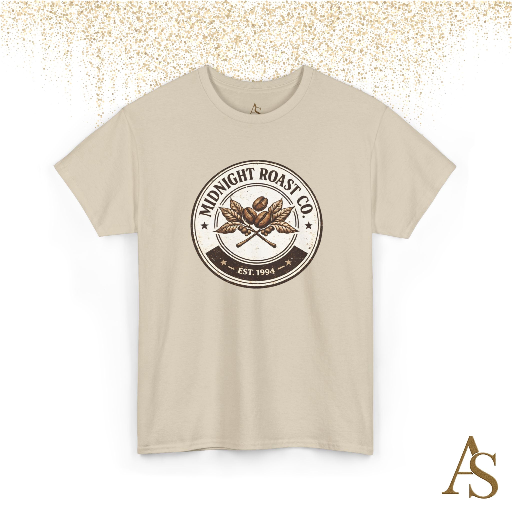 Midnight Roast Coffee T Shirt Vintage Coffee Lover Graphic Tee Retro Cafe Style