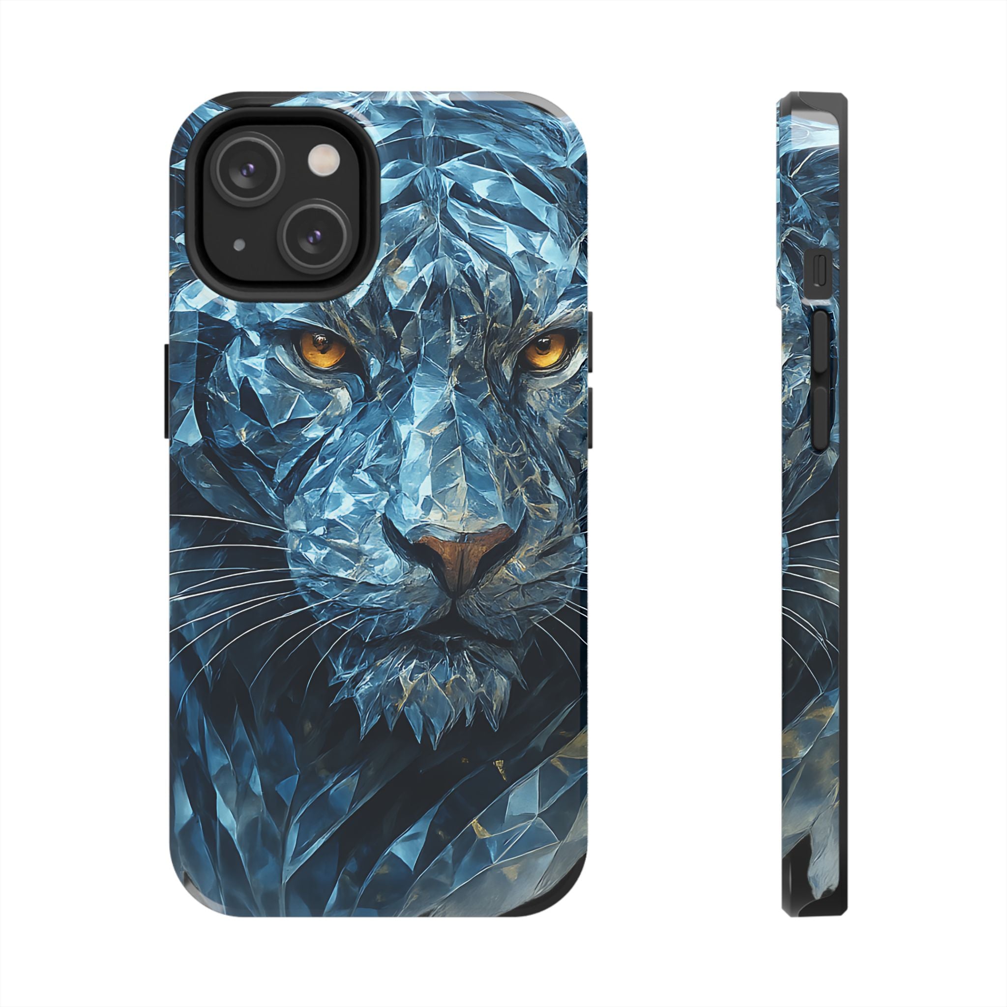 Blue Panther Phone Case Tough Wild Cat Design