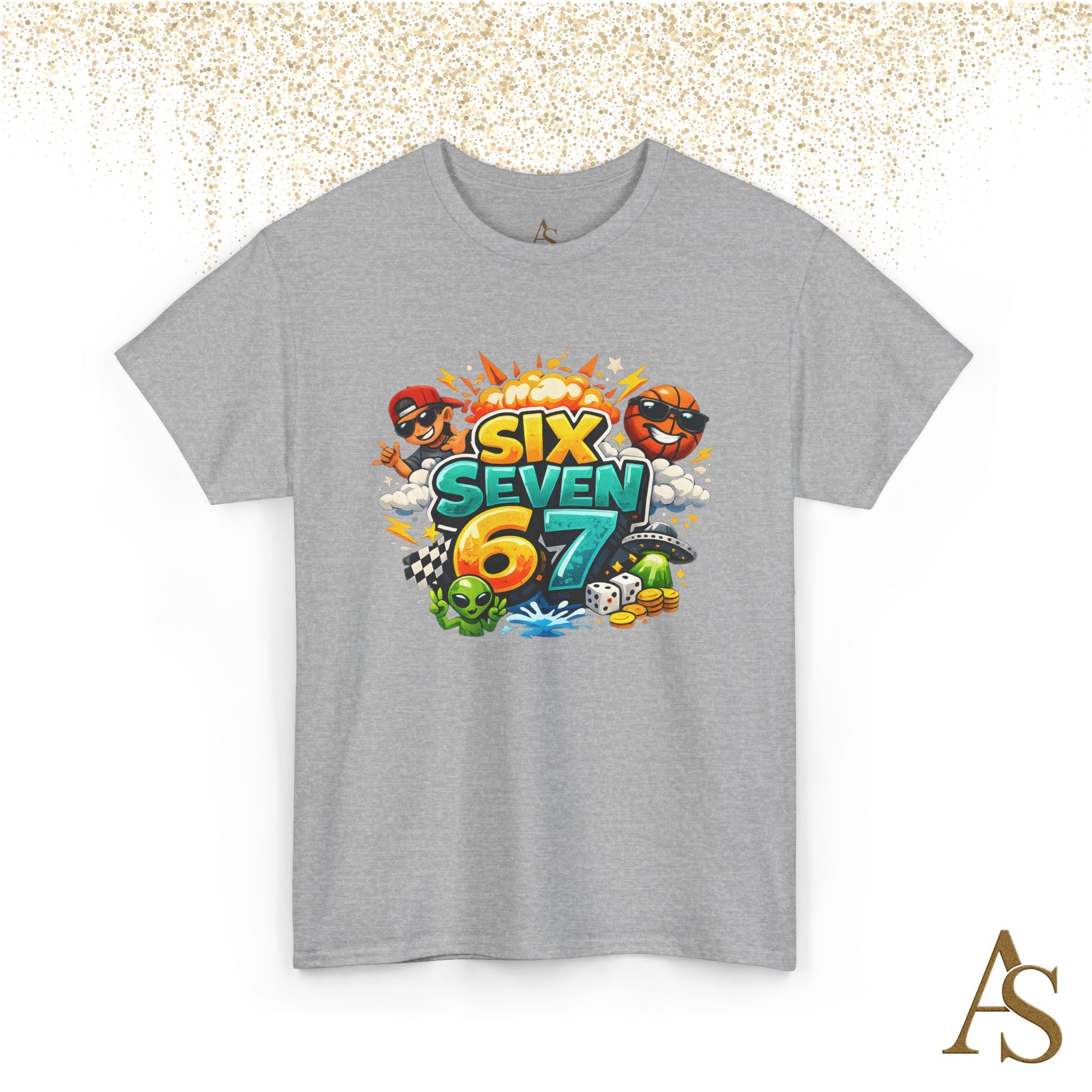 Six Seven 67 Graphic T Shirt Viral Meme Gaming Streetwear Funny Gen Z Shirt Unisex