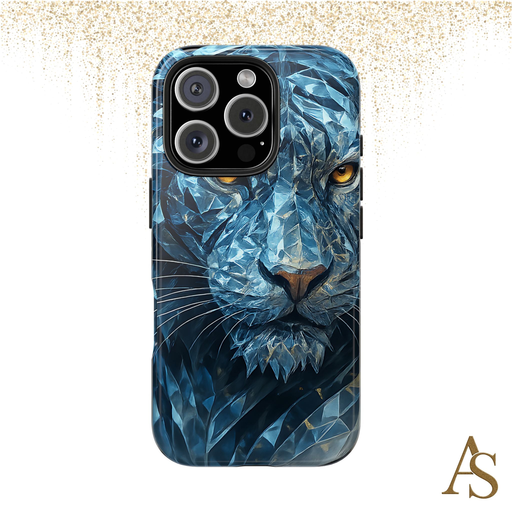 Blue Panther Phone Case Tough Wild Cat Design