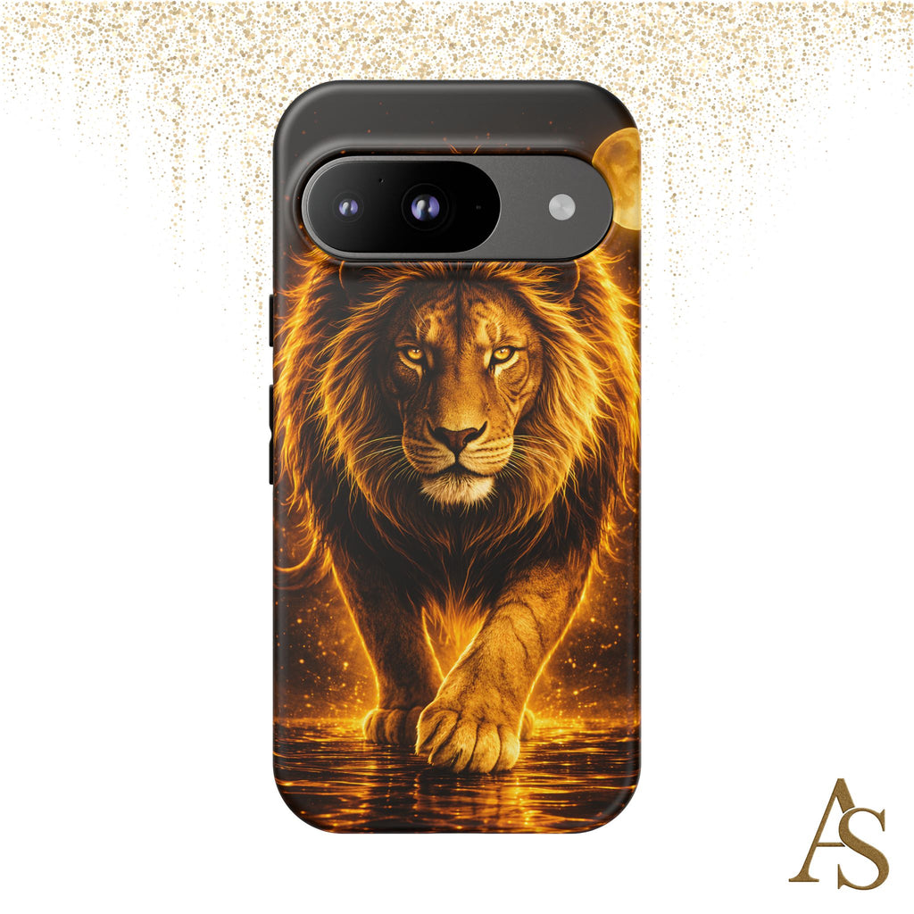 Golden Lion Phone Case Luxury Wild Cat Design