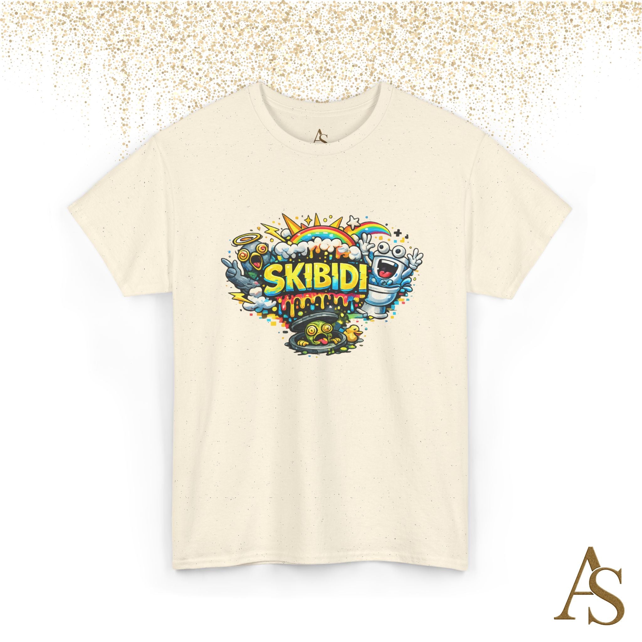 Skibidi Meme Graphic T Shirt Funny Viral Cartoon Streetwear Tee Unisex