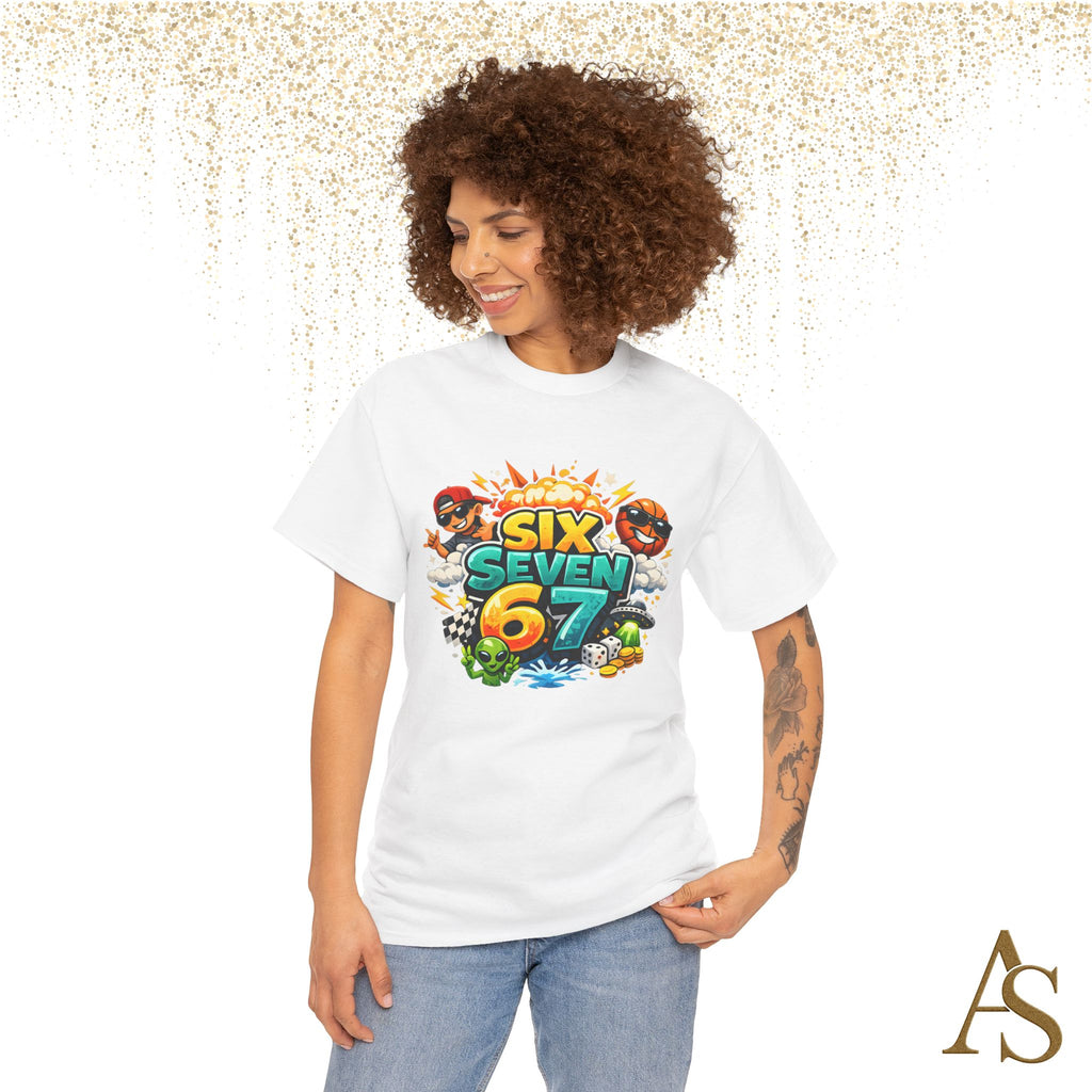 Six Seven 67 Graphic T Shirt Viral Meme Gaming Streetwear Funny Gen Z Shirt Unisex