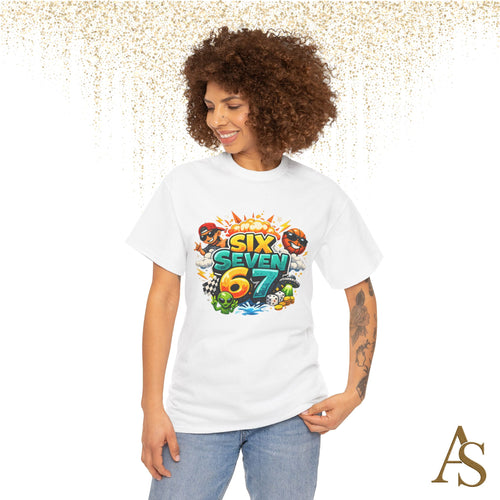 Six Seven 67 Graphic T Shirt Viral Meme Gaming Streetwear Funny Gen Z Shirt Unisex