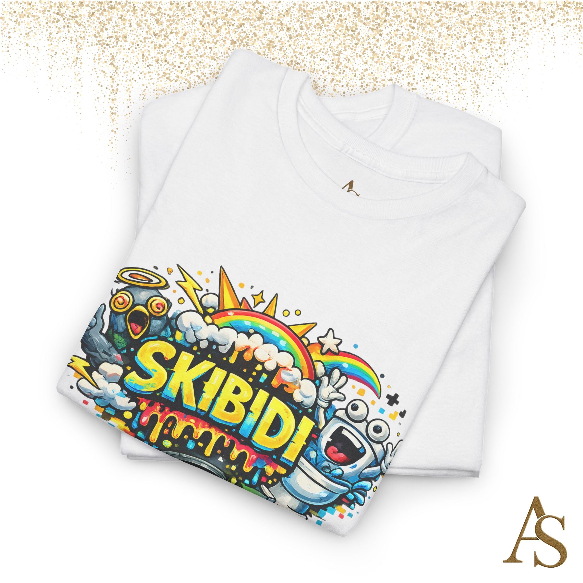 Skibidi Meme Graphic T Shirt Funny Viral Cartoon Streetwear Tee Unisex