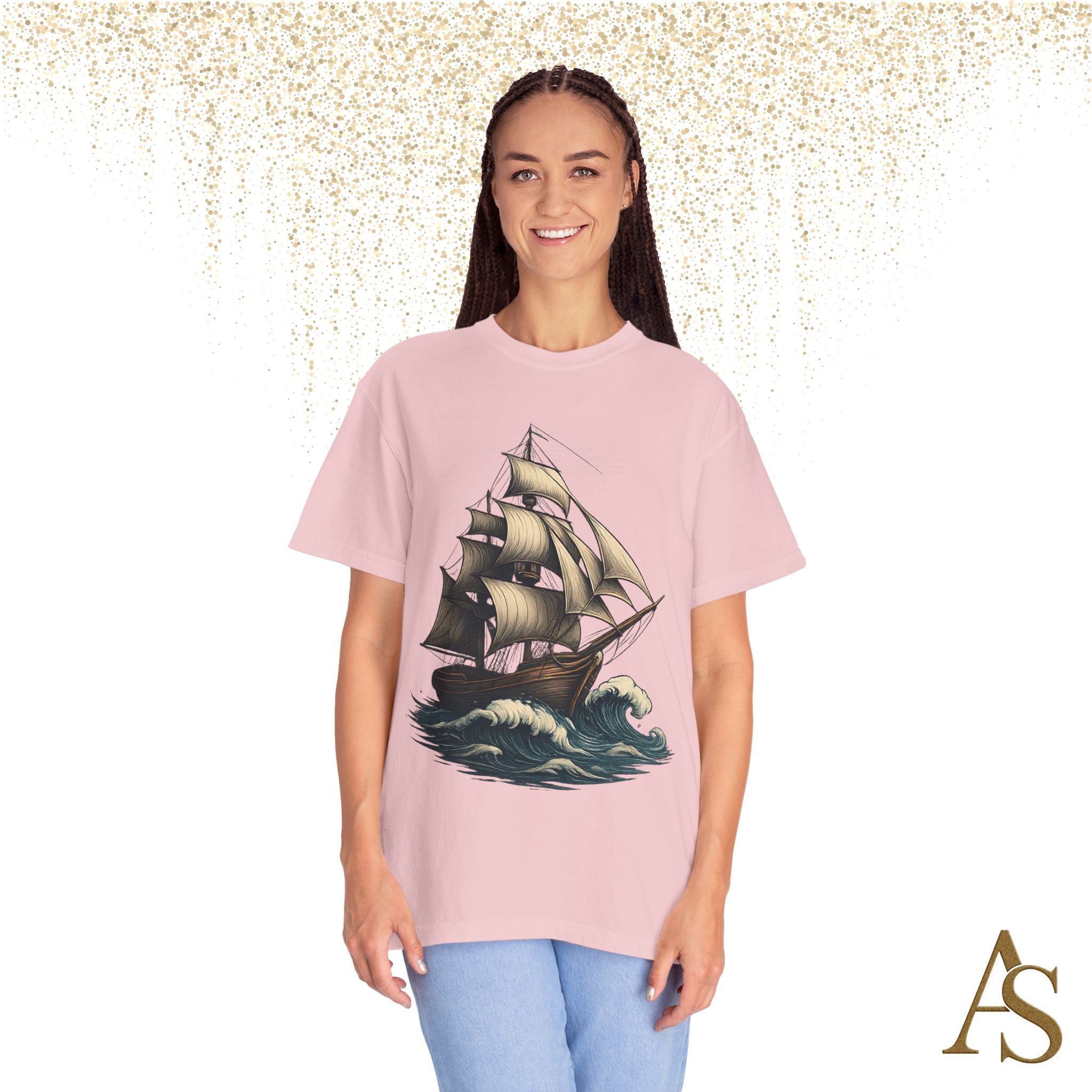 Timeless Voyage T-Shirt, Vintage Sailing Ship Graphic Tee, Nautical Ocean Adventure Shirt, Unisex Seafarer Gift