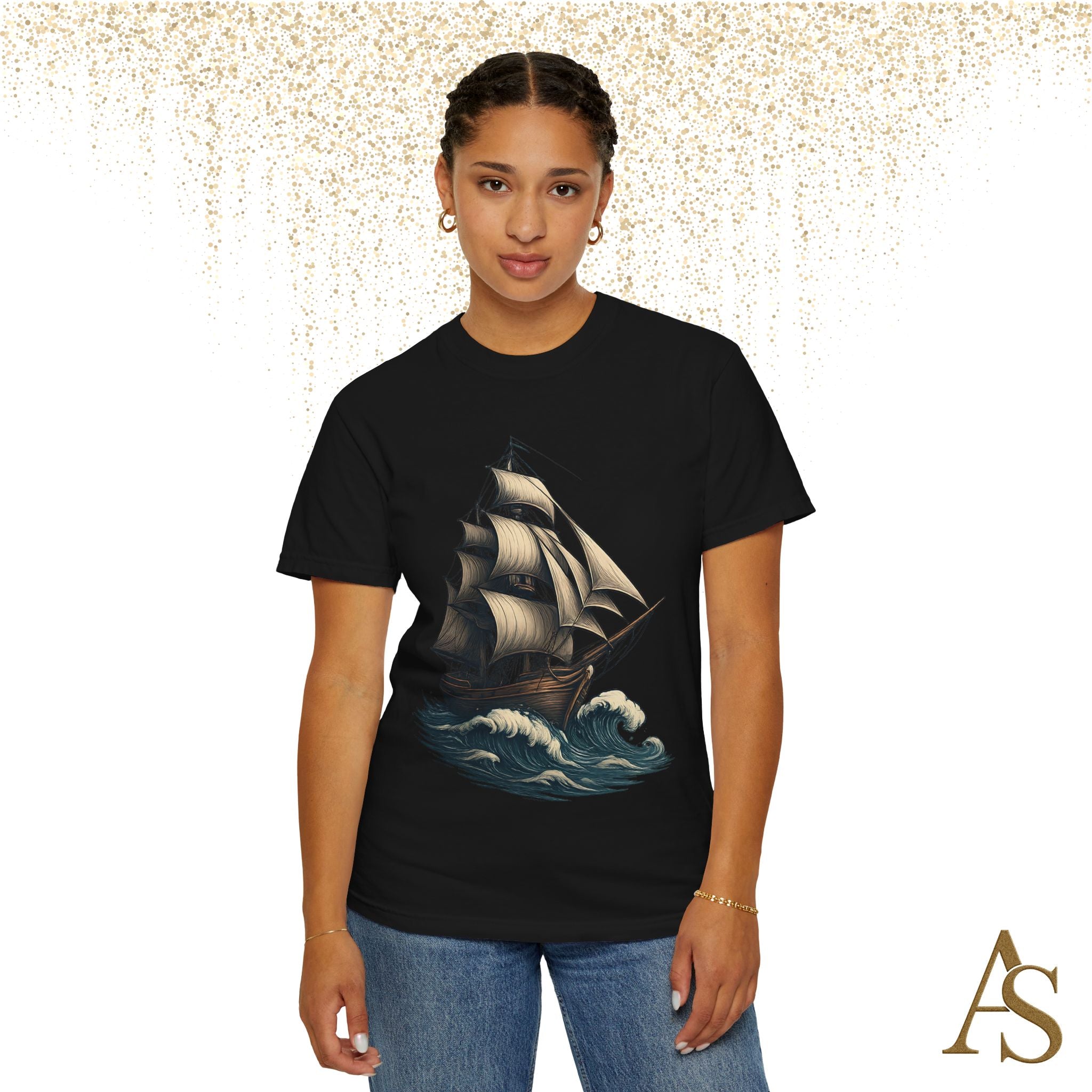Timeless Voyage T-Shirt, Vintage Sailing Ship Graphic Tee, Nautical Ocean Adventure Shirt, Unisex Seafarer Gift
