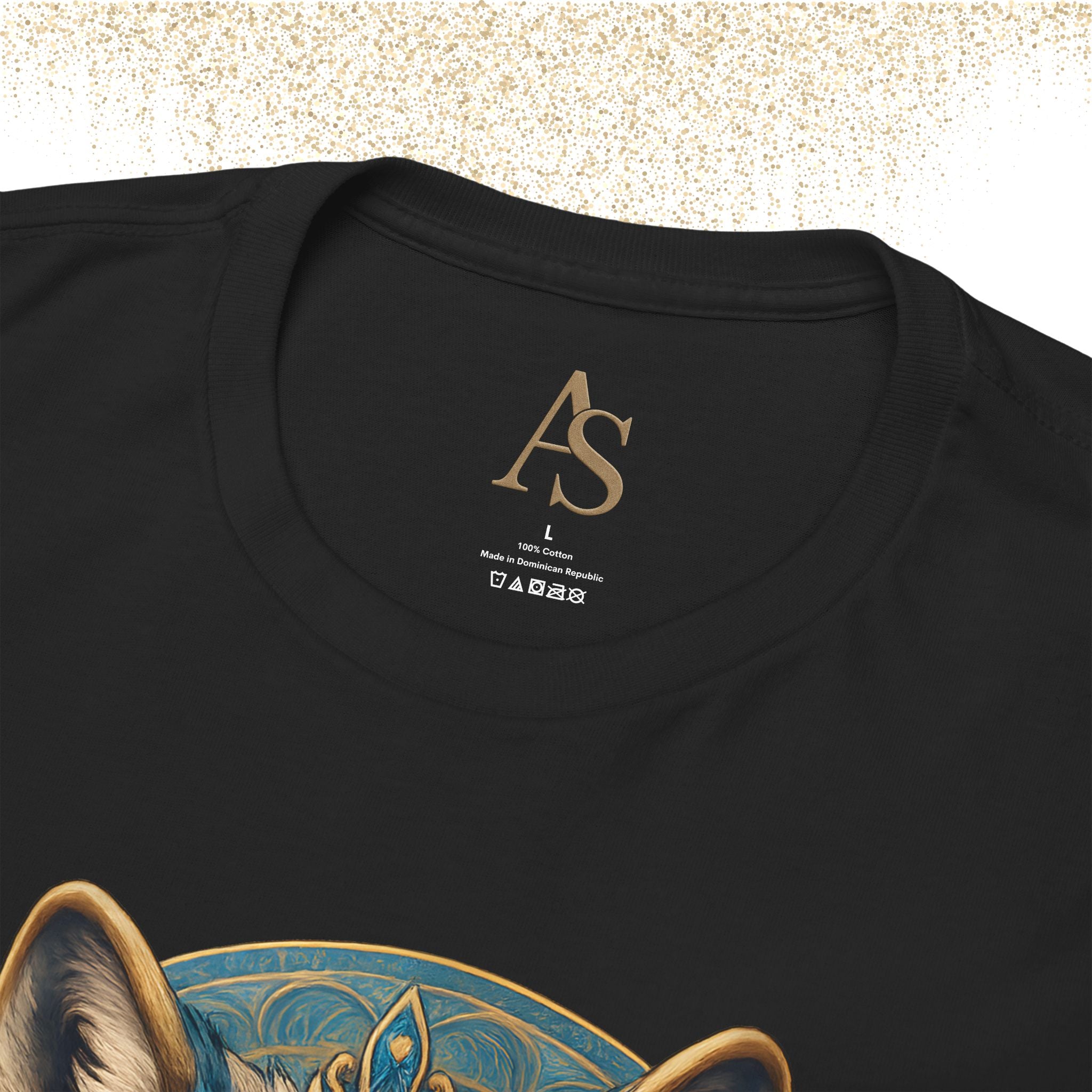 Mystical Wolf Spirit T Shirt Blue Gold Wolf Graphic Unisex Nature Inspired Tee