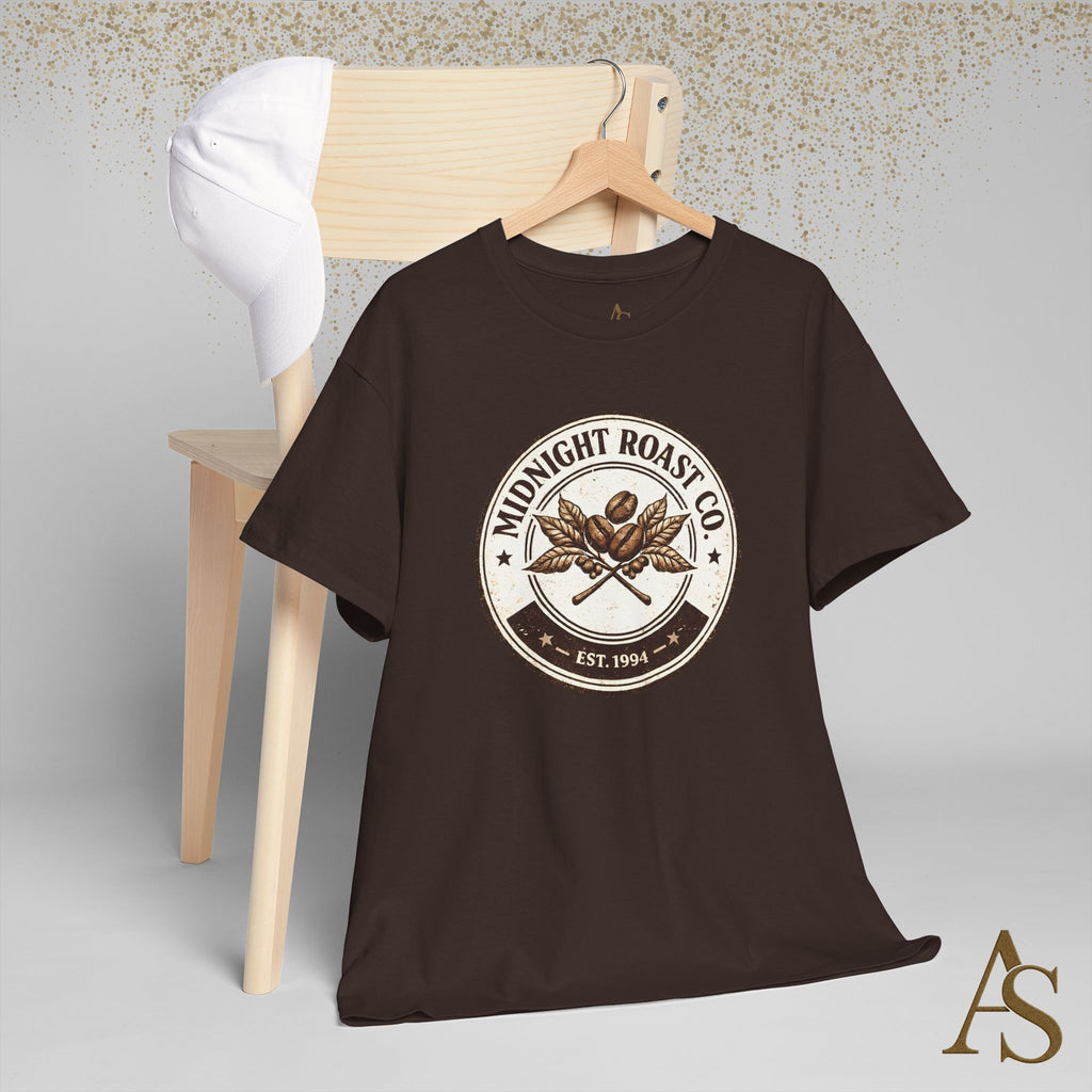 Midnight Roast Coffee T Shirt Vintage Coffee Lover Graphic Tee Retro Cafe Style