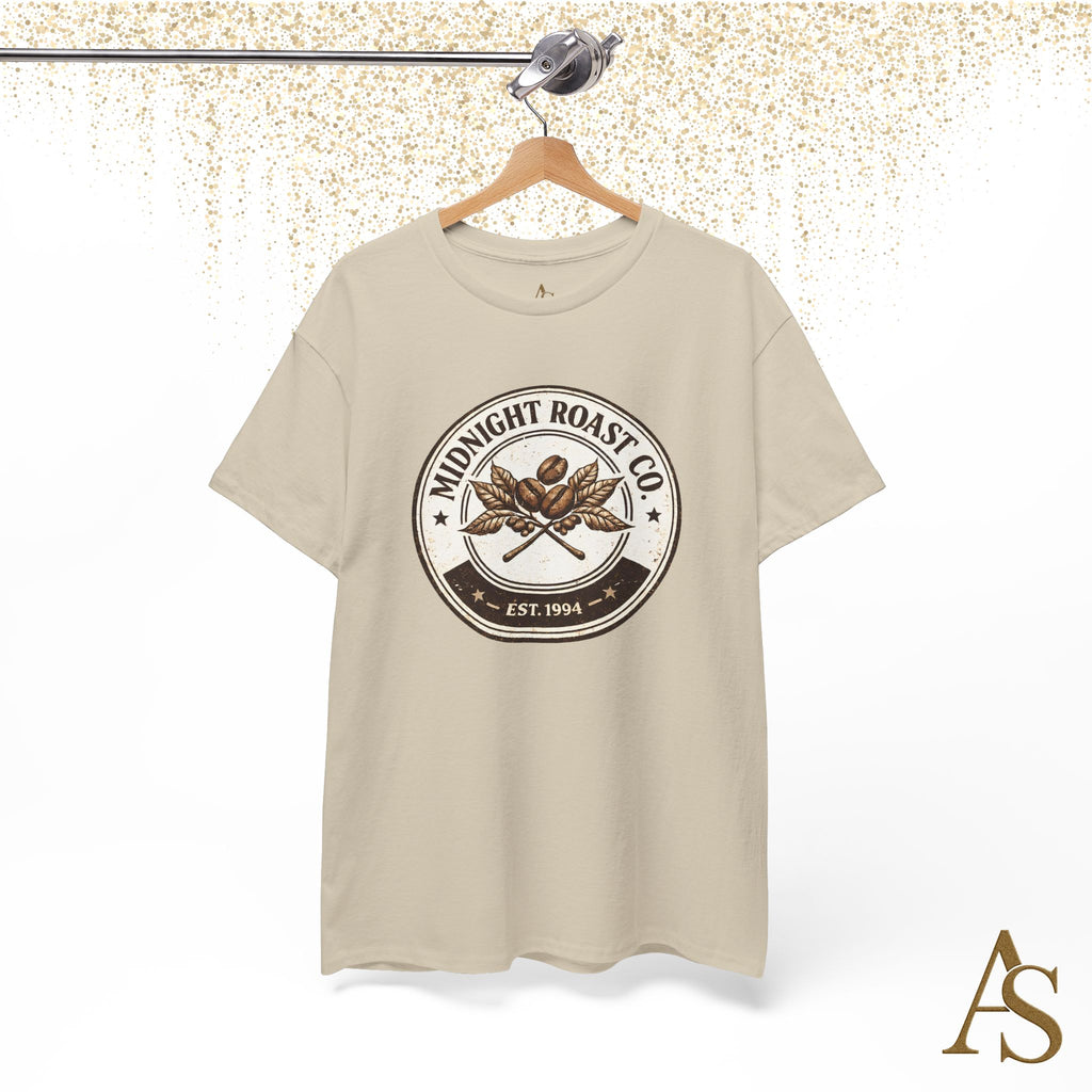 Midnight Roast Coffee T Shirt Vintage Coffee Lover Graphic Tee Retro Cafe Style