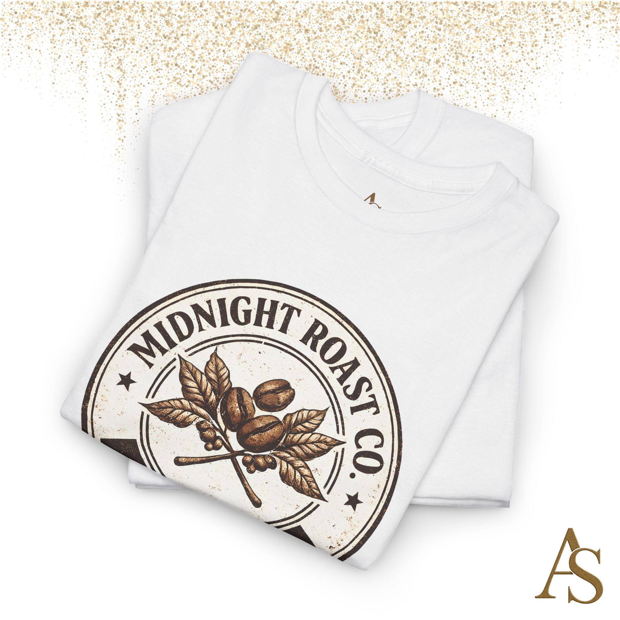 Midnight Roast Coffee T Shirt Vintage Coffee Lover Graphic Tee Retro Cafe Style