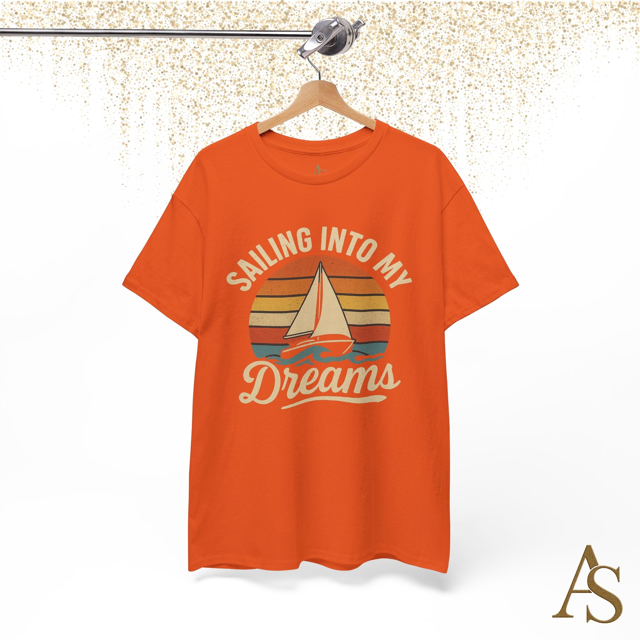 Vintage Sailboat Sunset T Shirt Sailing Into My Dreams Nautical Ocean Graphic Tee