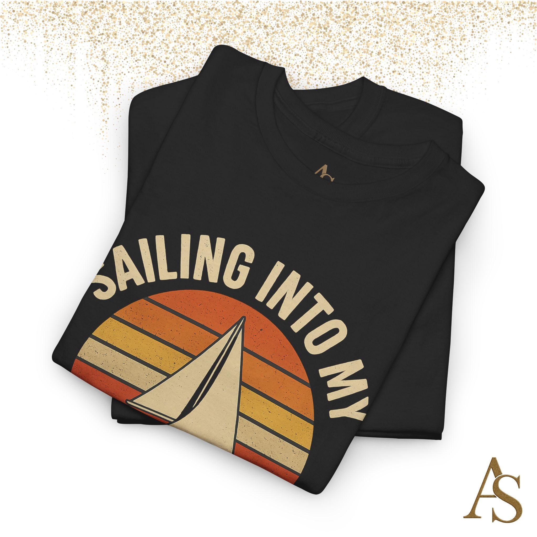 Vintage Sailboat Sunset T Shirt Sailing Into My Dreams Nautical Ocean Graphic Tee
