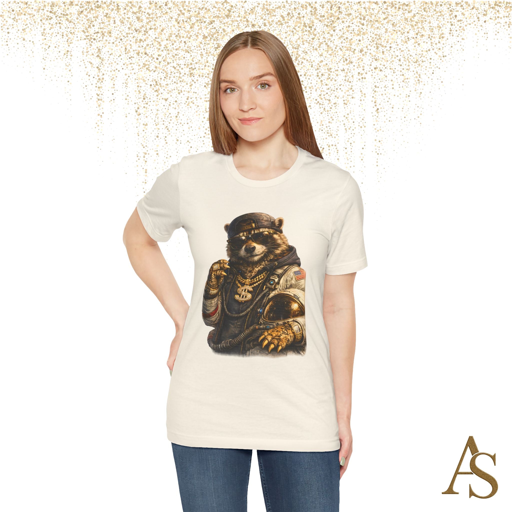 Raccoon Astronaut Graphic T-Shirt – Premium Streetwear Tee