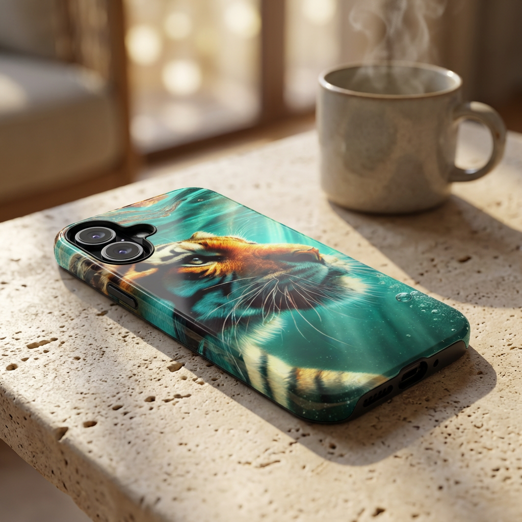 Underwater Tiger Phone Case Premium Wildlife Design