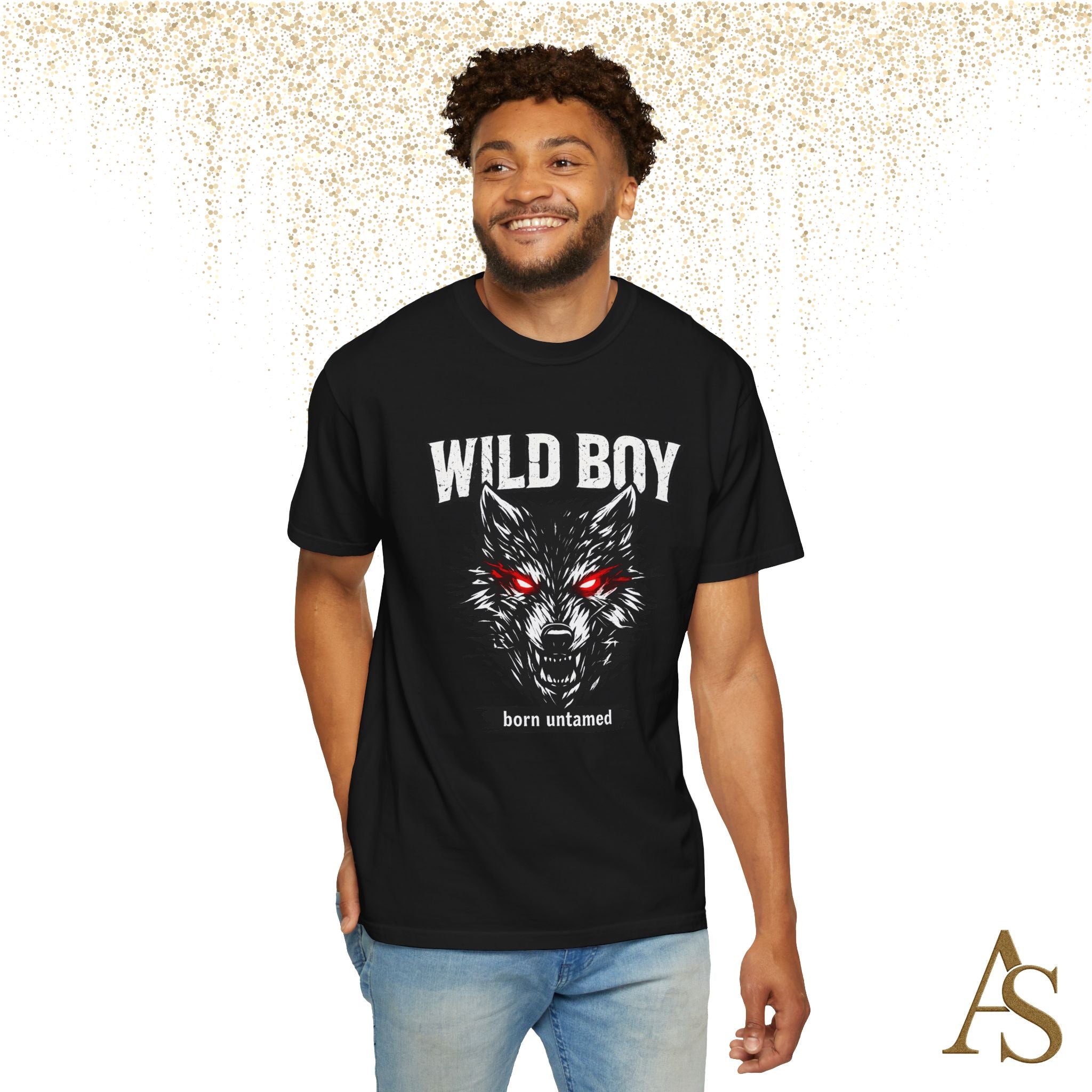 Wild Boy Wolf T-Shirt – Red Eyes Graphic Tee