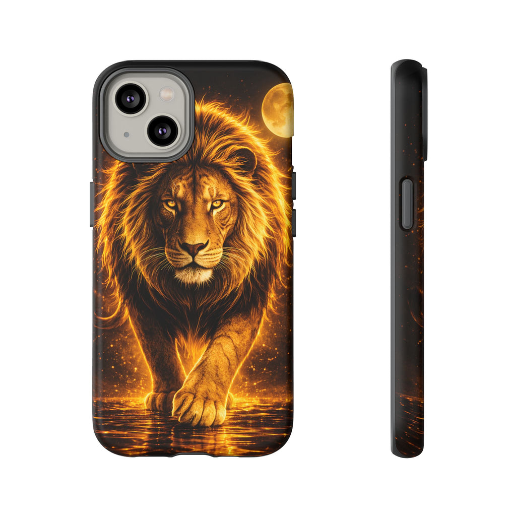 Golden Lion Phone Case Luxury Wild Cat Design