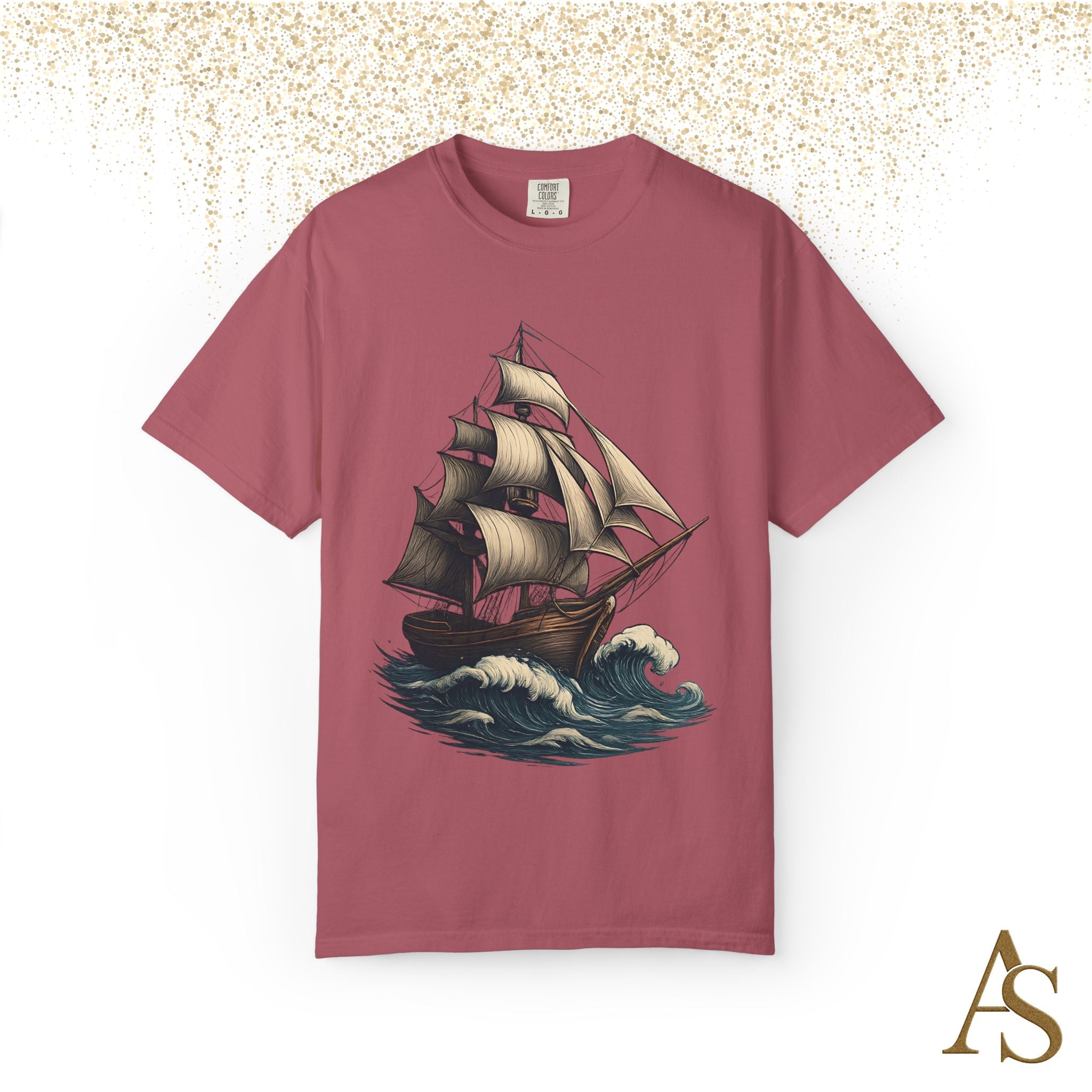Timeless Voyage T-Shirt, Vintage Sailing Ship Graphic Tee, Nautical Ocean Adventure Shirt, Unisex Seafarer Gift
