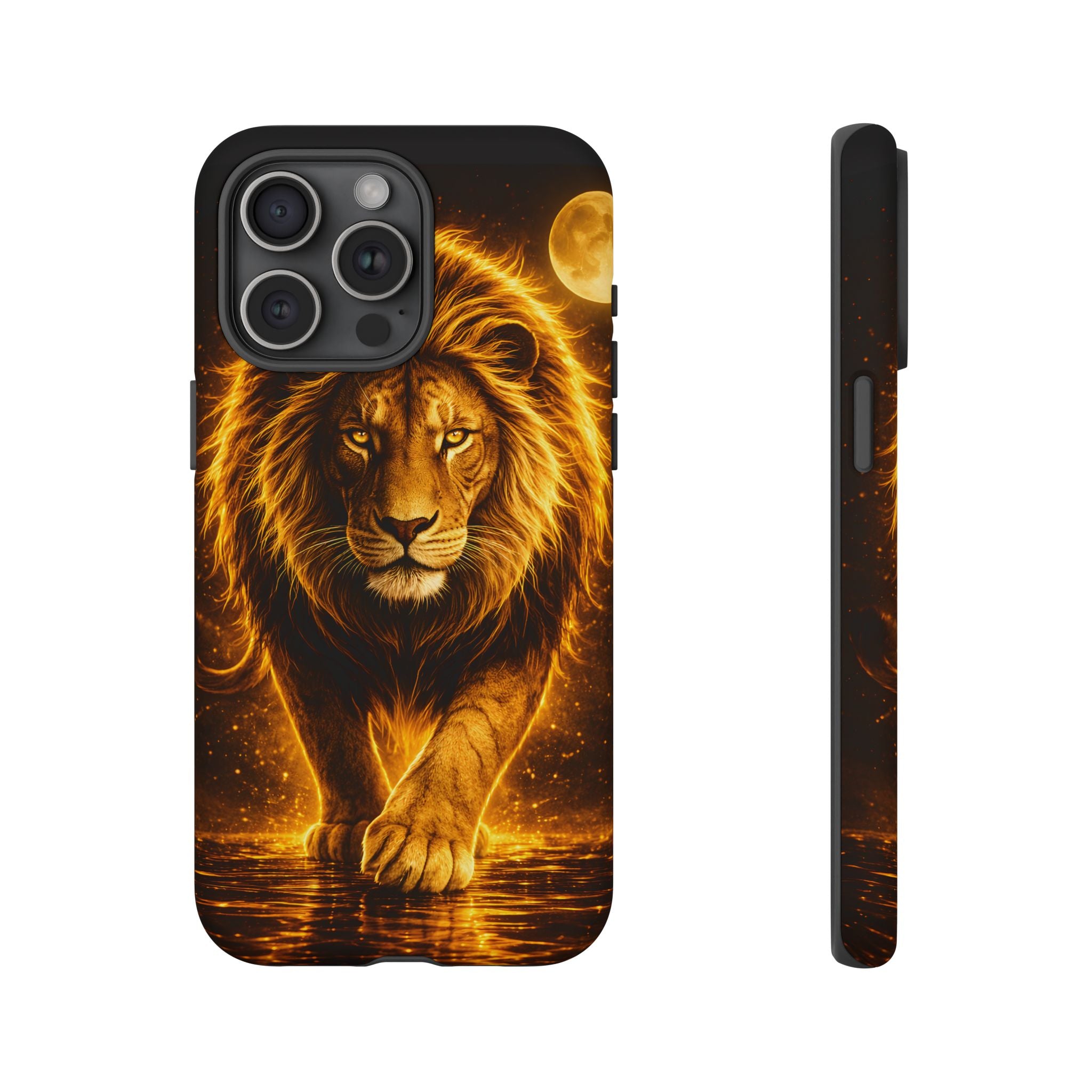 Golden Lion Phone Case Luxury Wild Cat Design