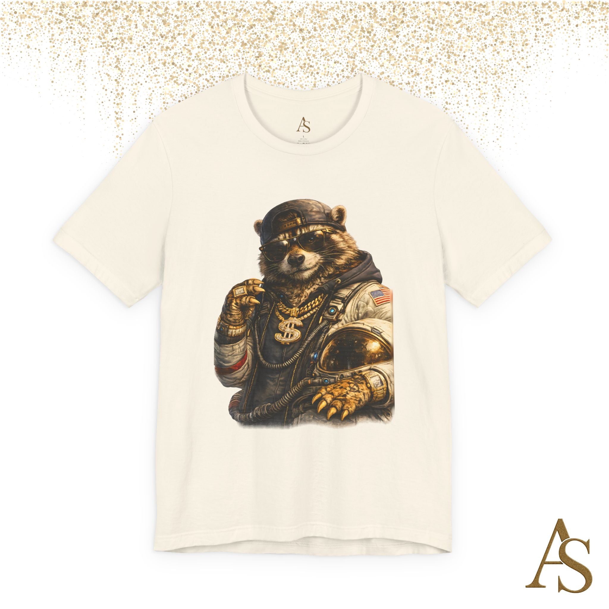 Raccoon Astronaut Graphic T-Shirt – Premium Streetwear Tee