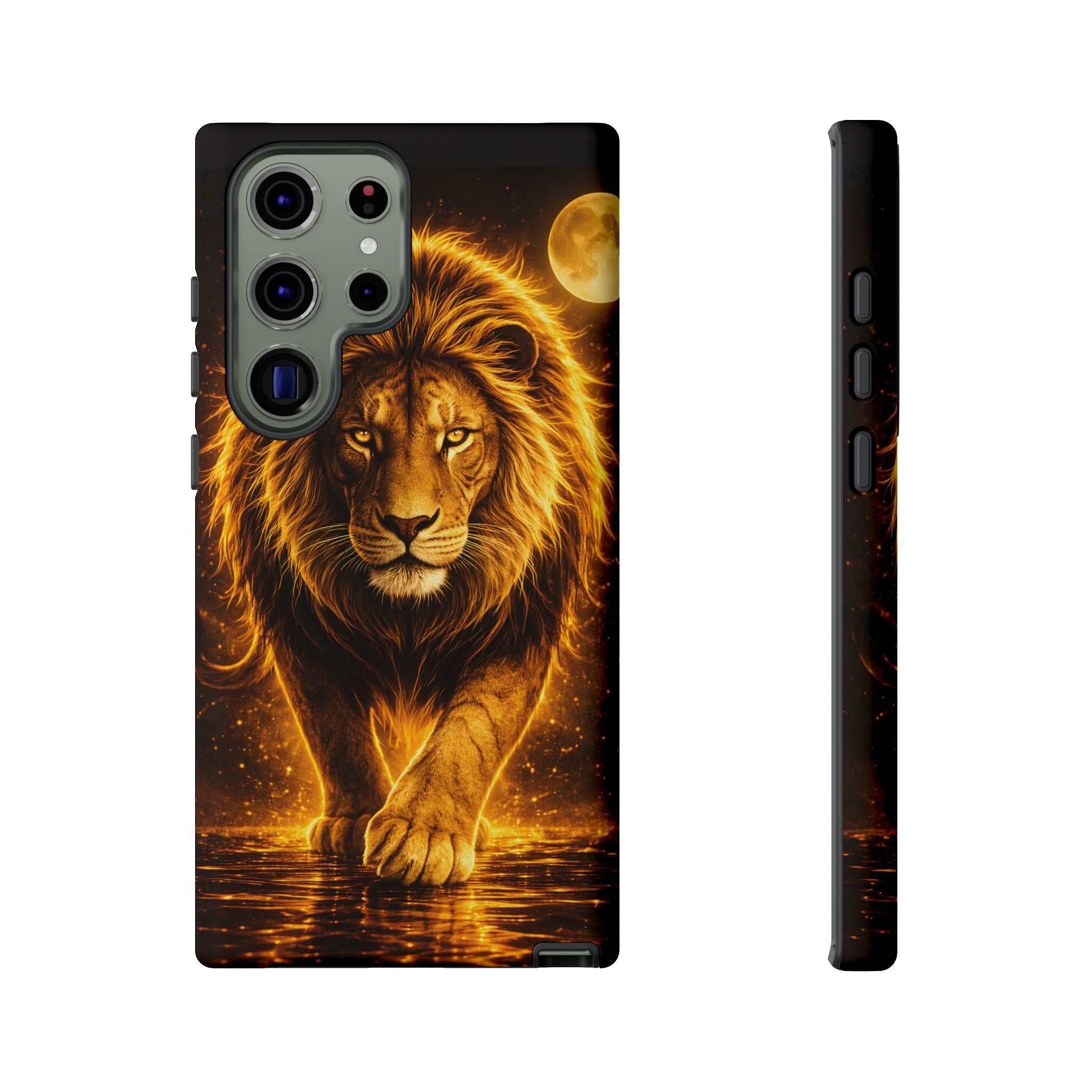 Golden Lion Phone Case Luxury Wild Cat Design