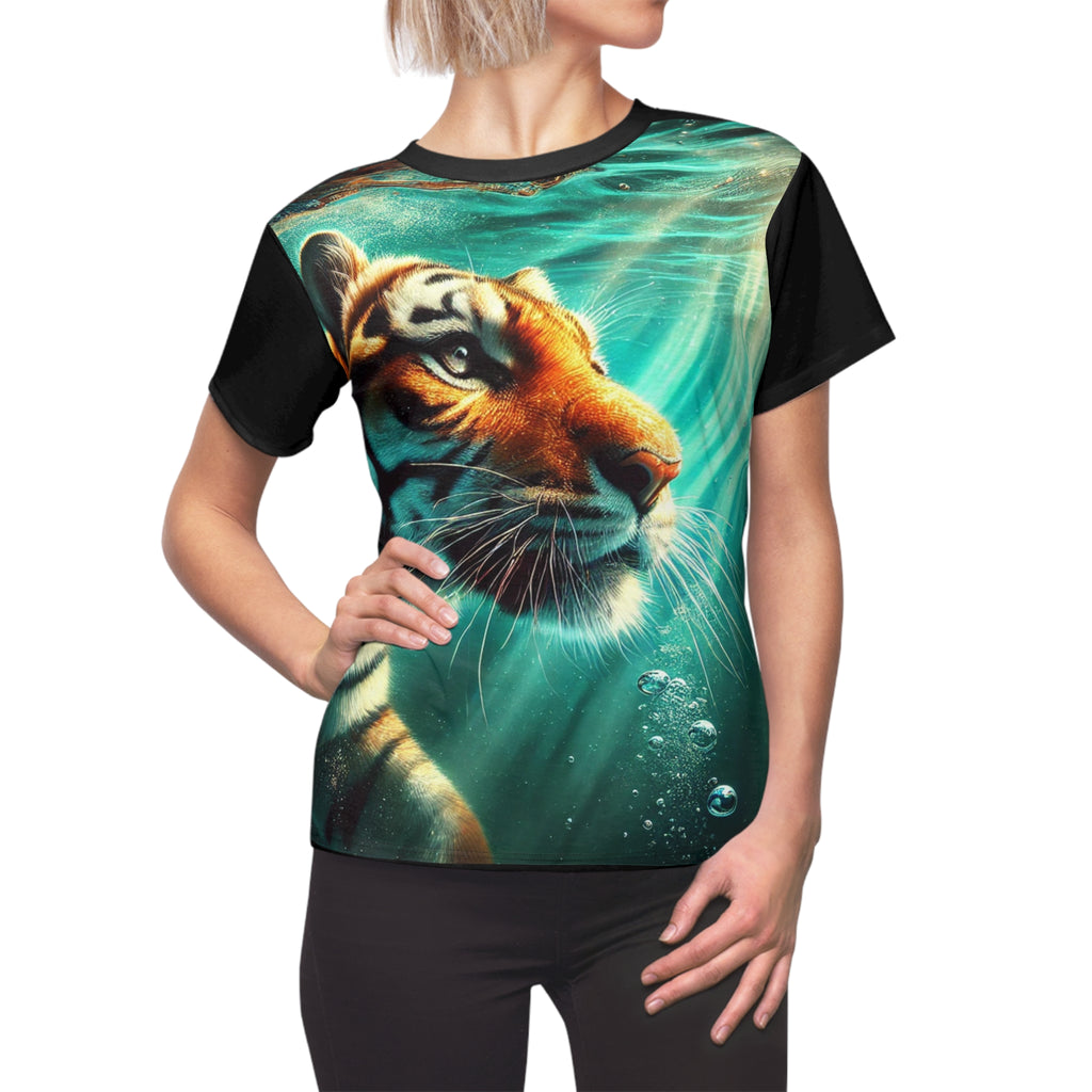 Underwater Tiger Graphic T Shirt Ocean Animal Art Exotic Wildlife Tee