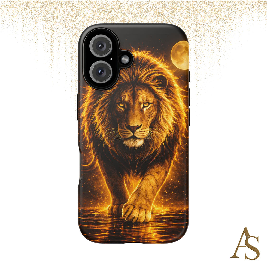Golden Lion Phone Case Luxury Wild Cat Design