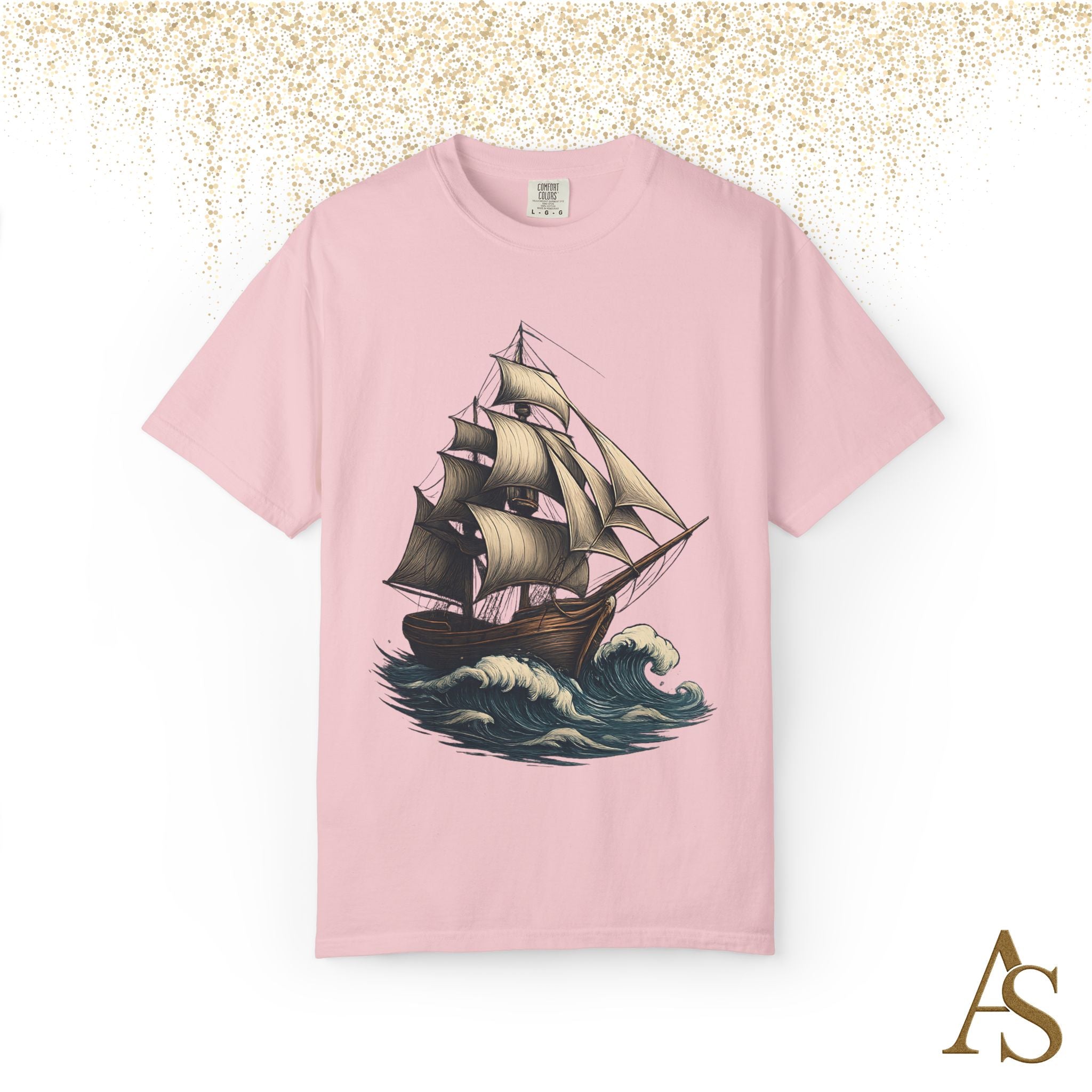Timeless Voyage T-Shirt, Vintage Sailing Ship Graphic Tee, Nautical Ocean Adventure Shirt, Unisex Seafarer Gift