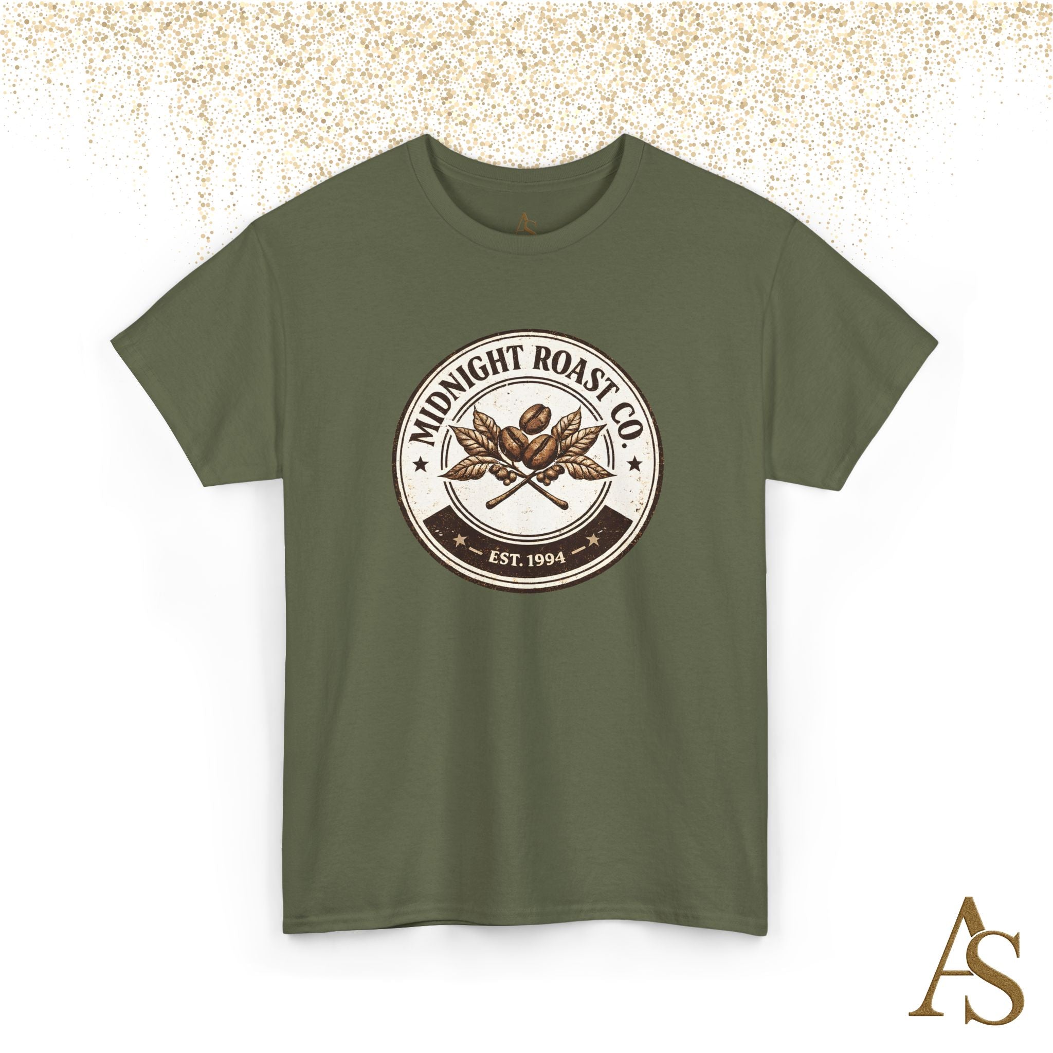 Midnight Roast Coffee T Shirt Vintage Coffee Lover Graphic Tee Retro Cafe Style