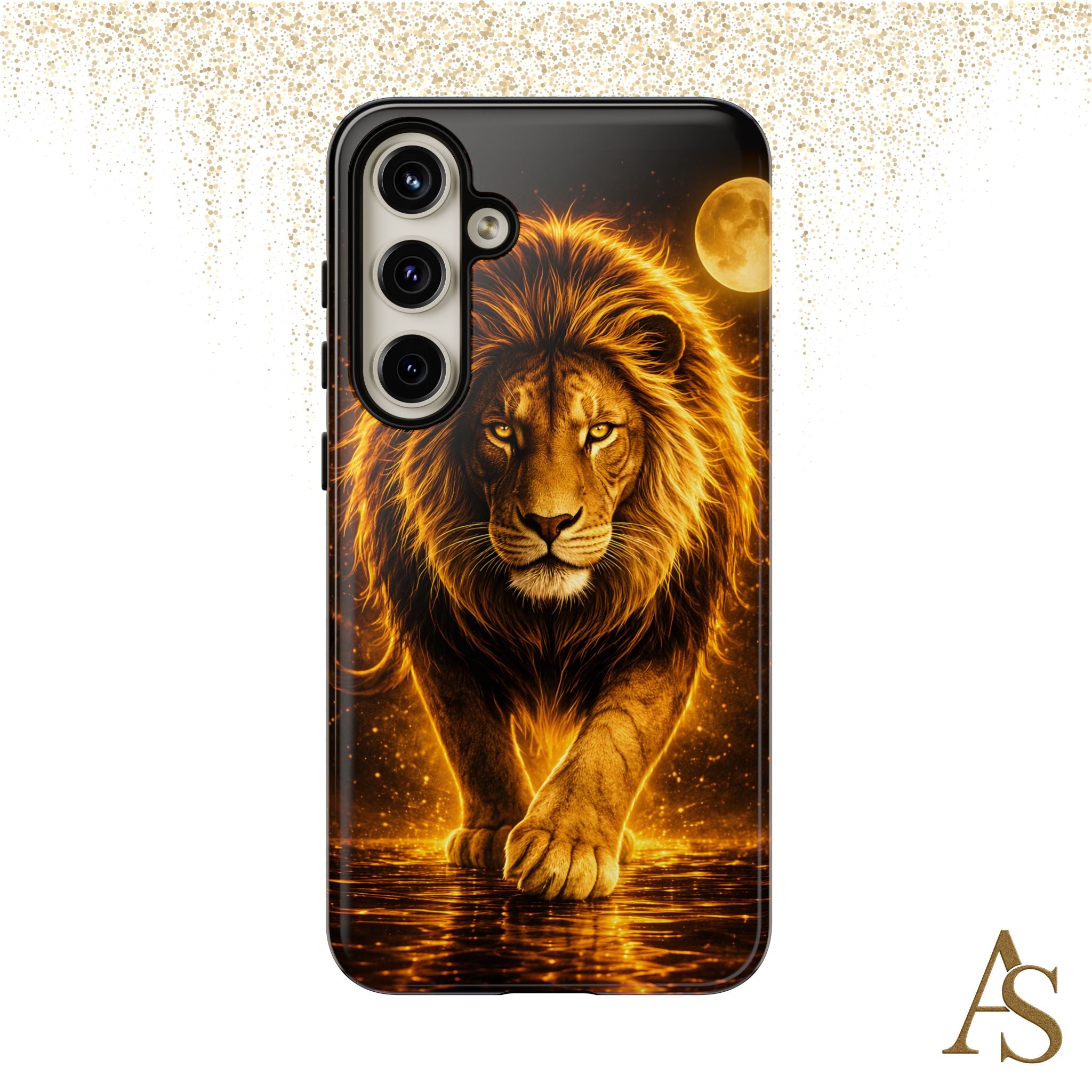Golden Lion Phone Case Luxury Wild Cat Design