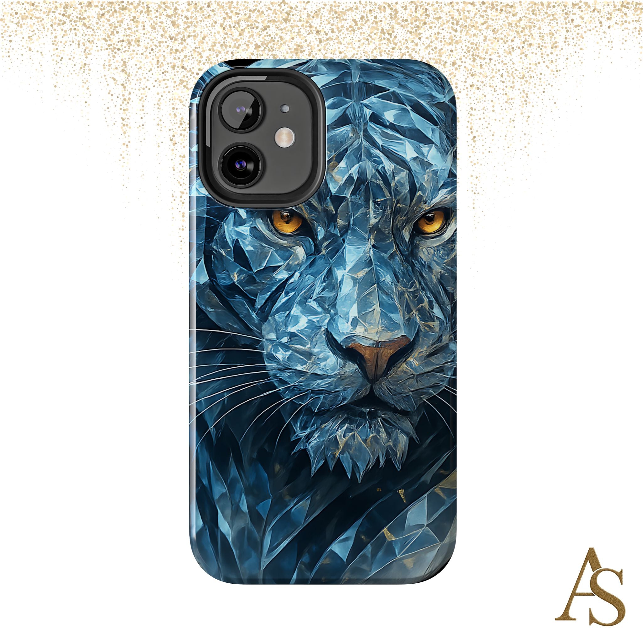 Blue Panther Phone Case Tough Wild Cat Design