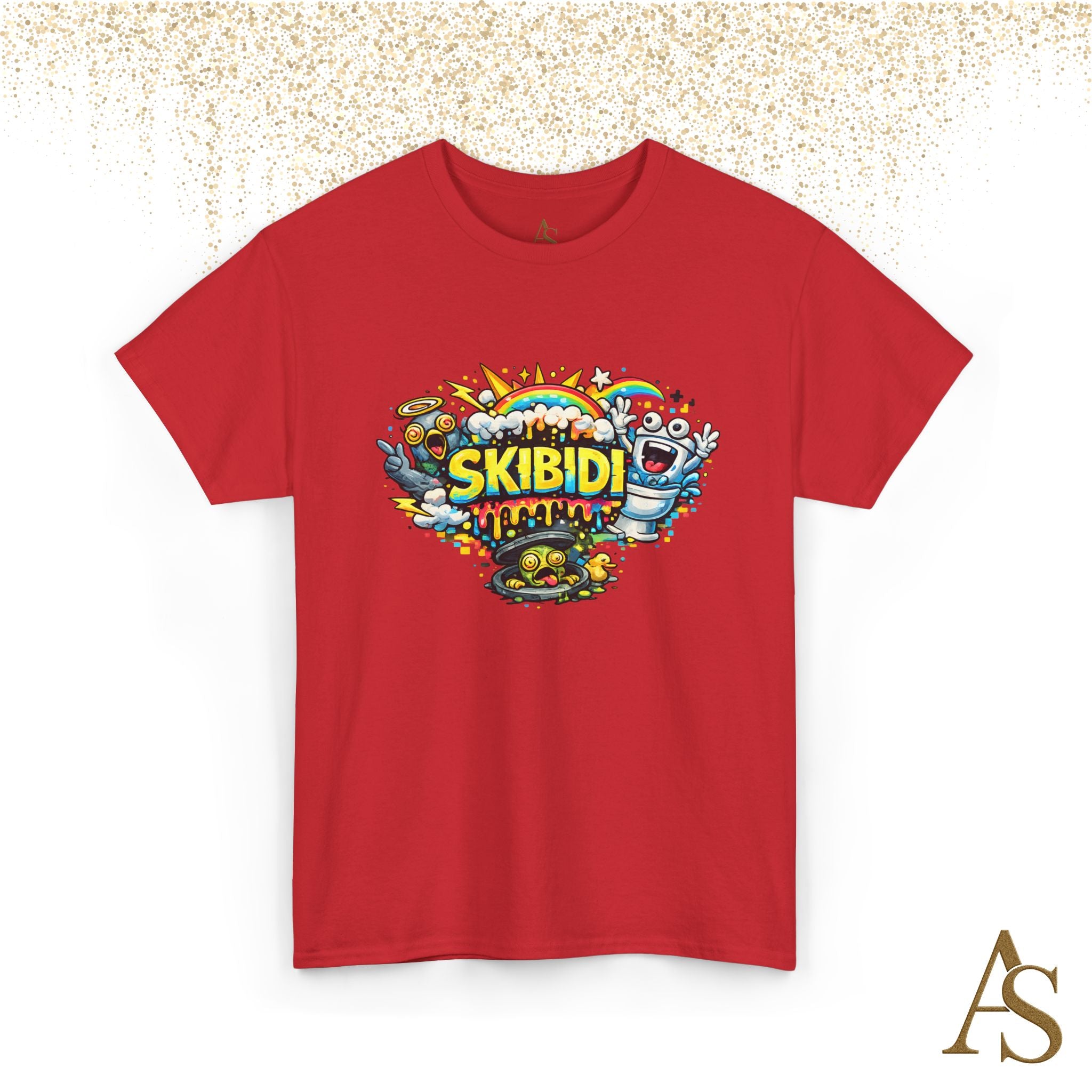 Skibidi Meme Graphic T Shirt Funny Viral Cartoon Streetwear Tee Unisex