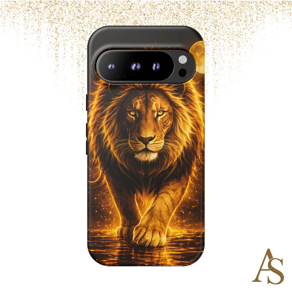 Golden Lion Phone Case Luxury Wild Cat Design