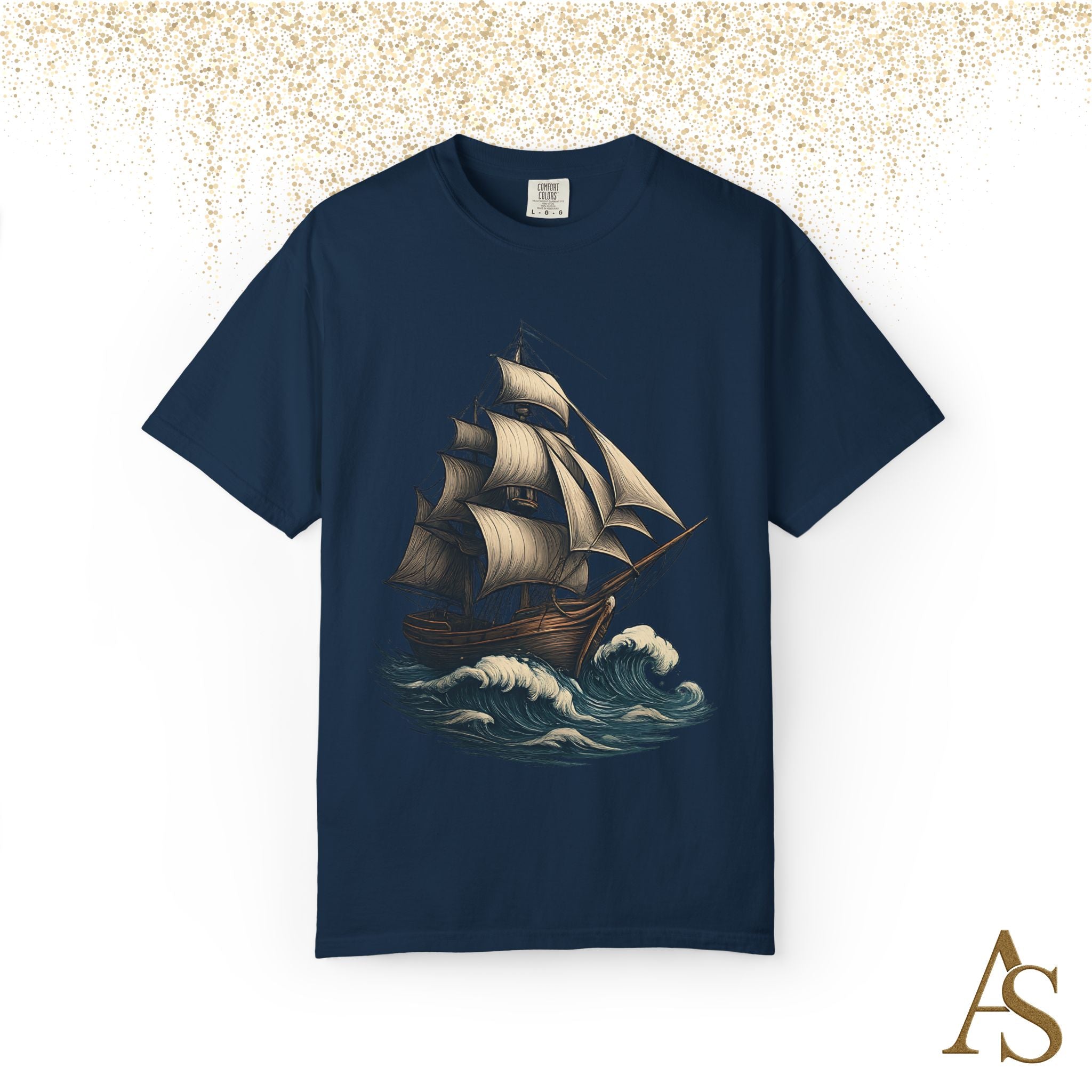 Timeless Voyage T-Shirt, Vintage Sailing Ship Graphic Tee, Nautical Ocean Adventure Shirt, Unisex Seafarer Gift