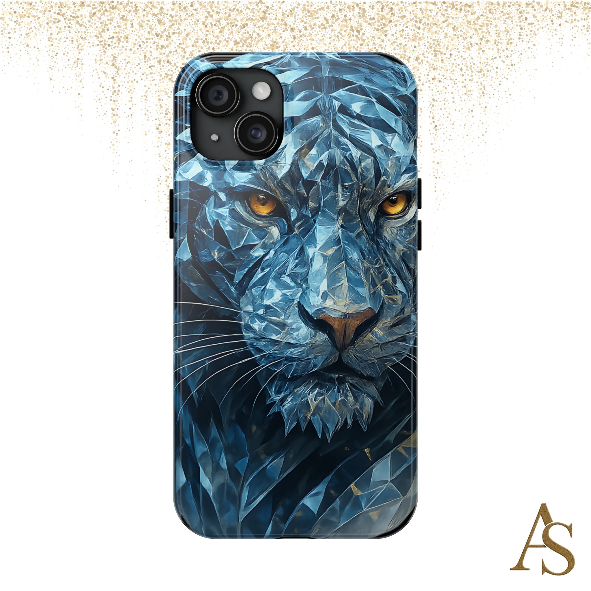 Blue Panther Phone Case Tough Wild Cat Design