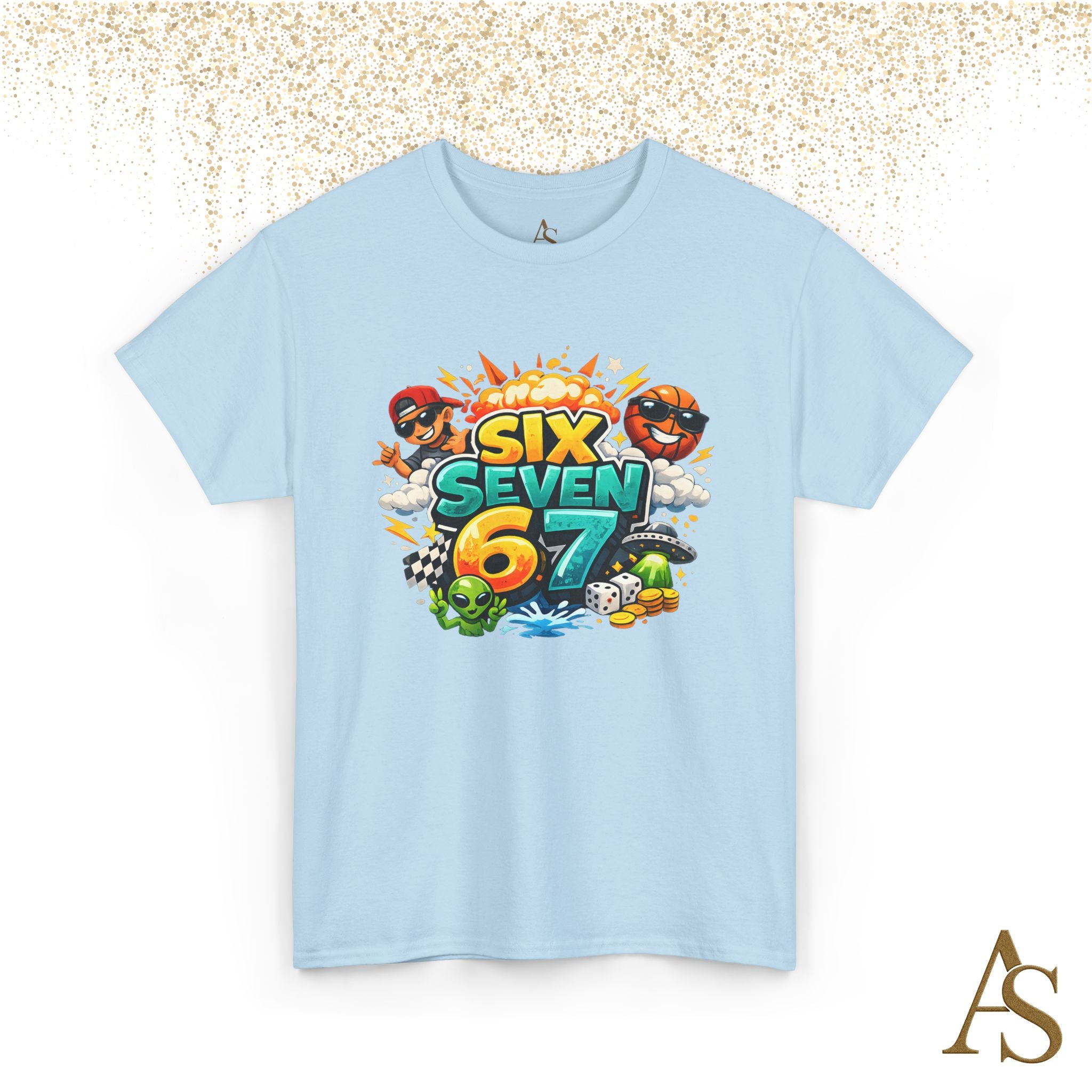 Six Seven 67 Graphic T Shirt Viral Meme Gaming Streetwear Funny Gen Z Shirt Unisex