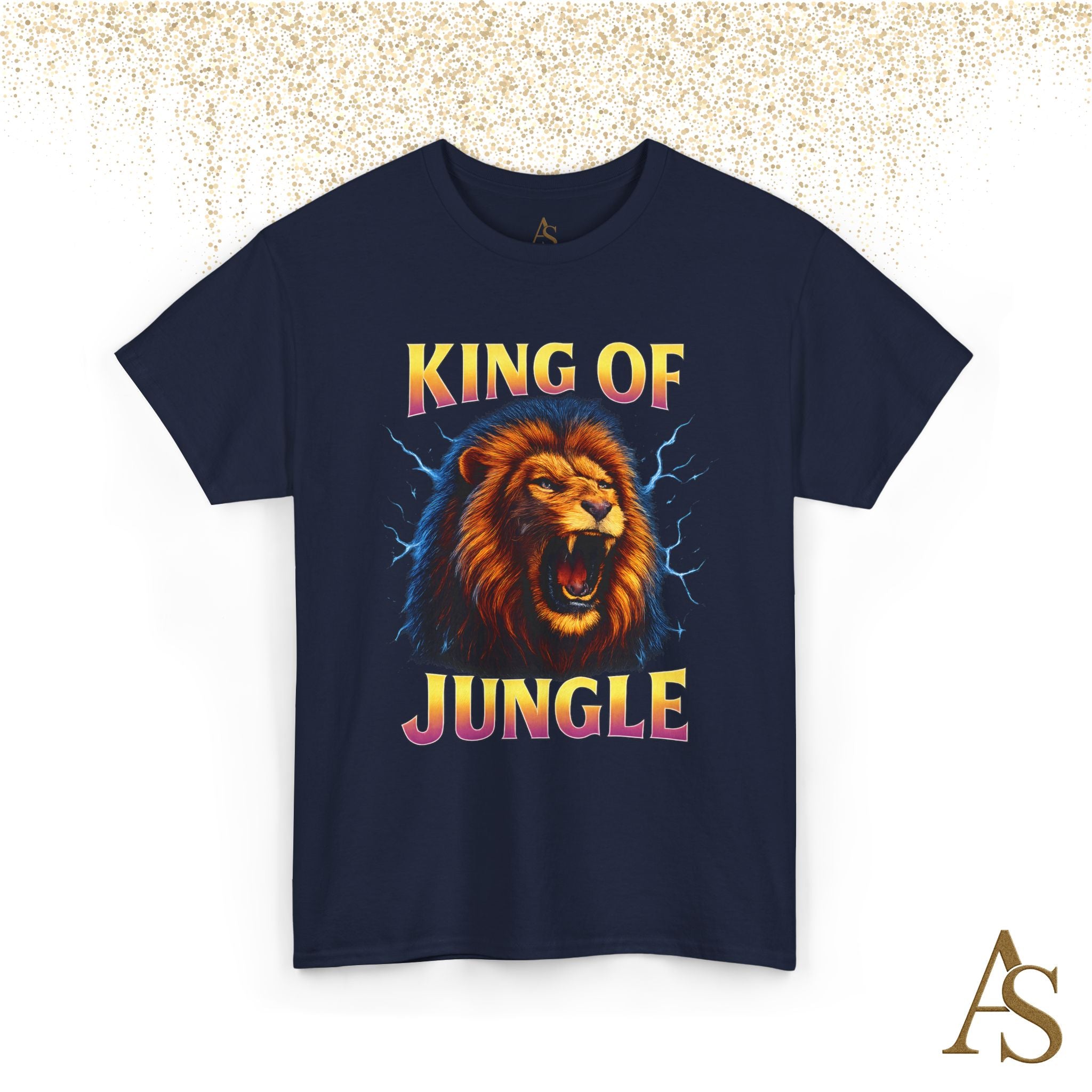 Retro 90s Lion T-Shirt King of Jungle Graphic Vintage Streetwear Tee