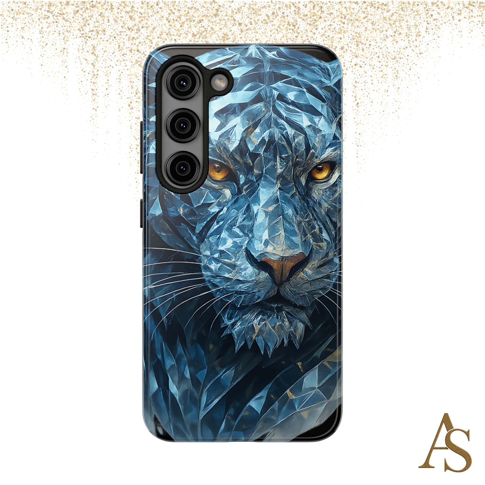Blue Panther Phone Case Tough Wild Cat Design