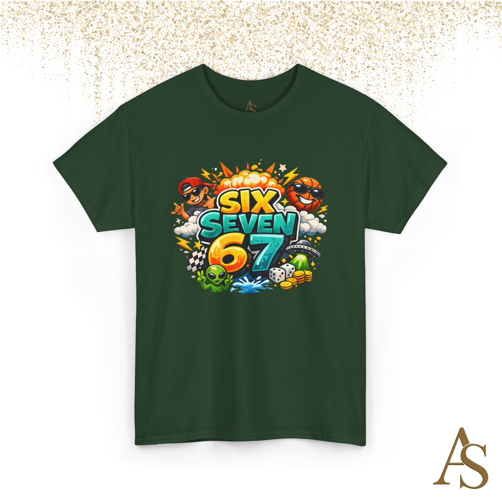 Six Seven 67 Graphic T Shirt Viral Meme Gaming Streetwear Funny Gen Z Shirt Unisex
