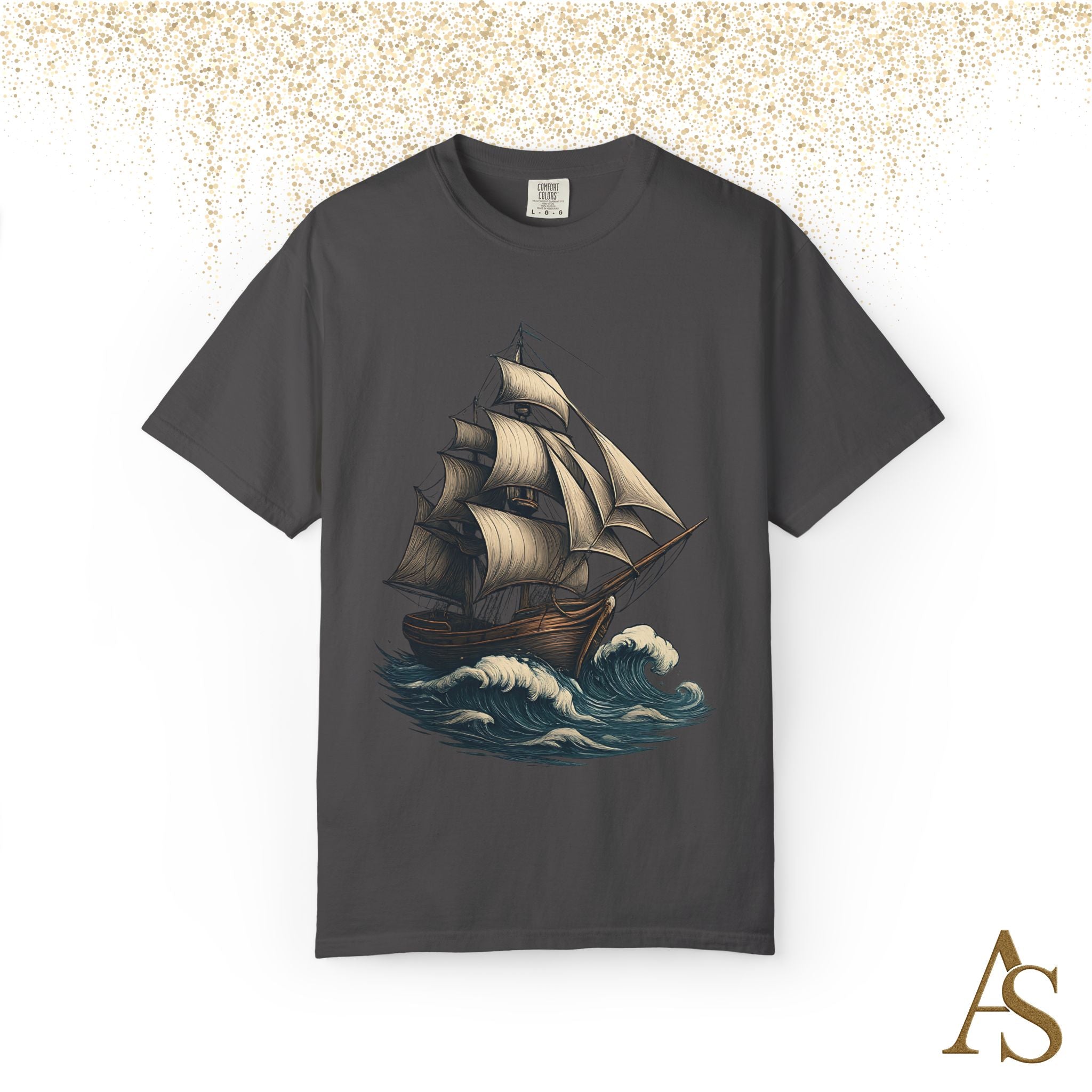 Timeless Voyage T-Shirt, Vintage Sailing Ship Graphic Tee, Nautical Ocean Adventure Shirt, Unisex Seafarer Gift